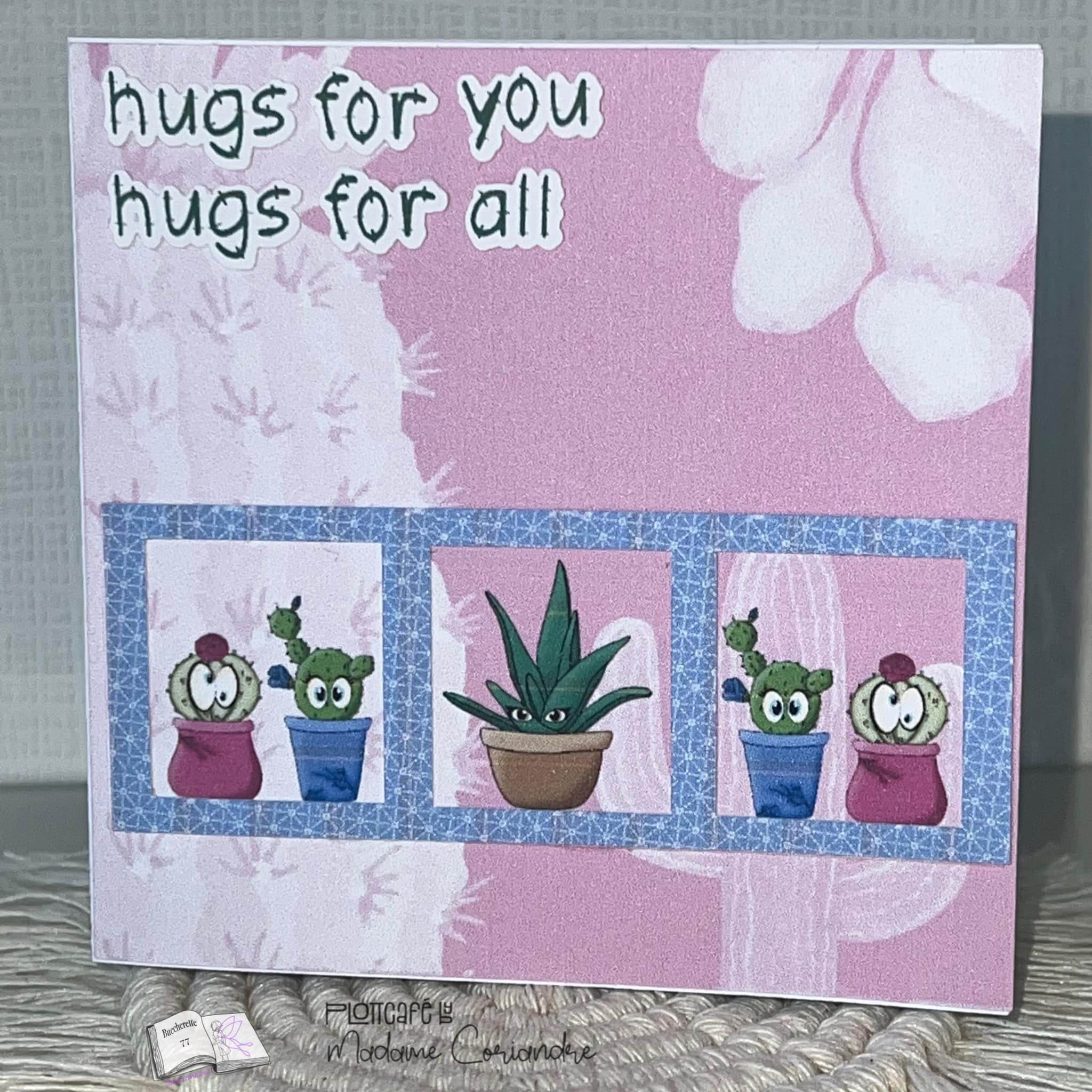 Digiset Kaktus Freunde Plotterdatei, Sublimation, Digistamp, Digipaper - Sewando
