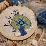 Kompass Stickdatei – maritimes Motiv für Reiselust, Abenteuer & Herzensprojekte - Sewando