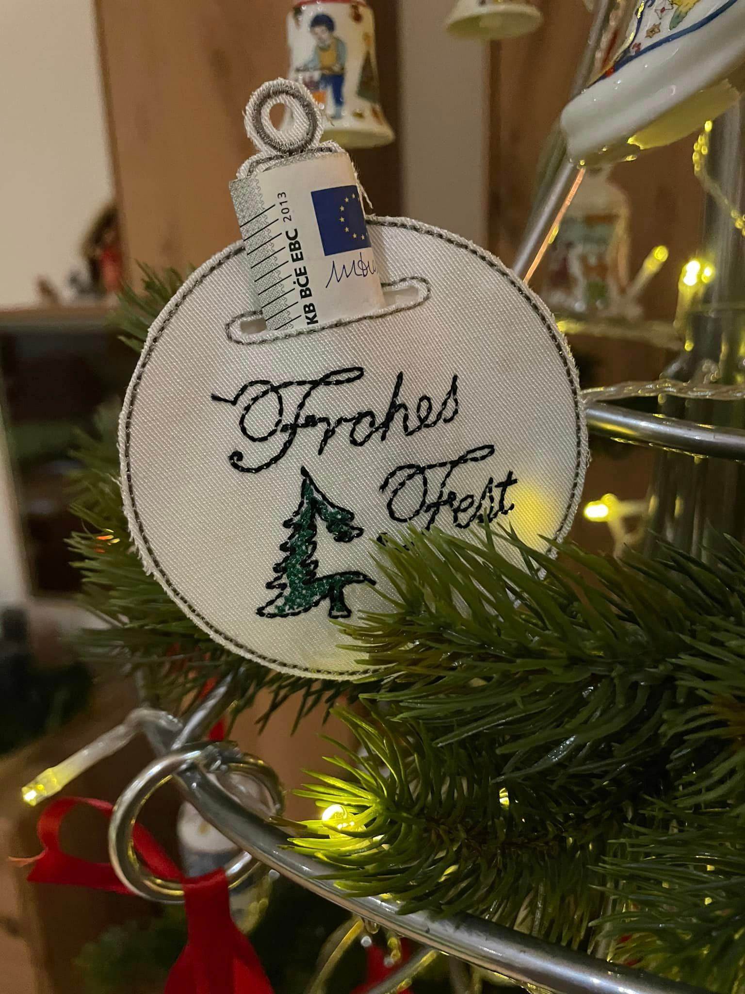 Stickdatei - Geldgeschenk Christbaumkugeln - Sewando