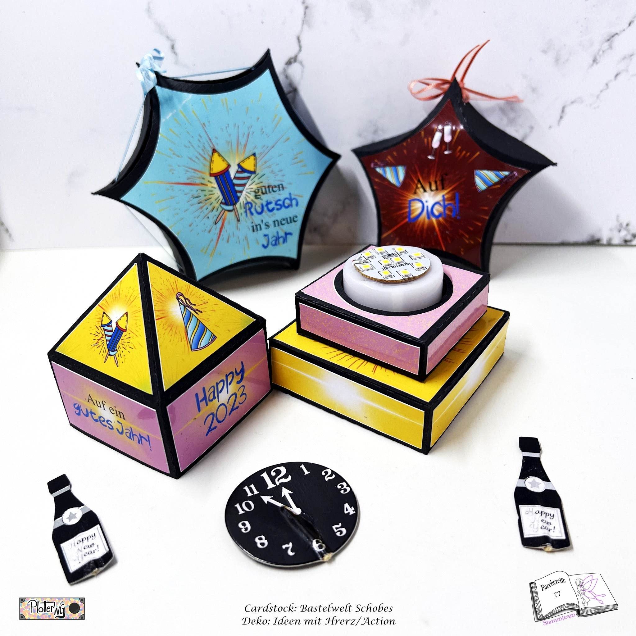 Digiset Special Silvester Plotterdatei, Sublimation, Digistamp, Digipaper - Sewando