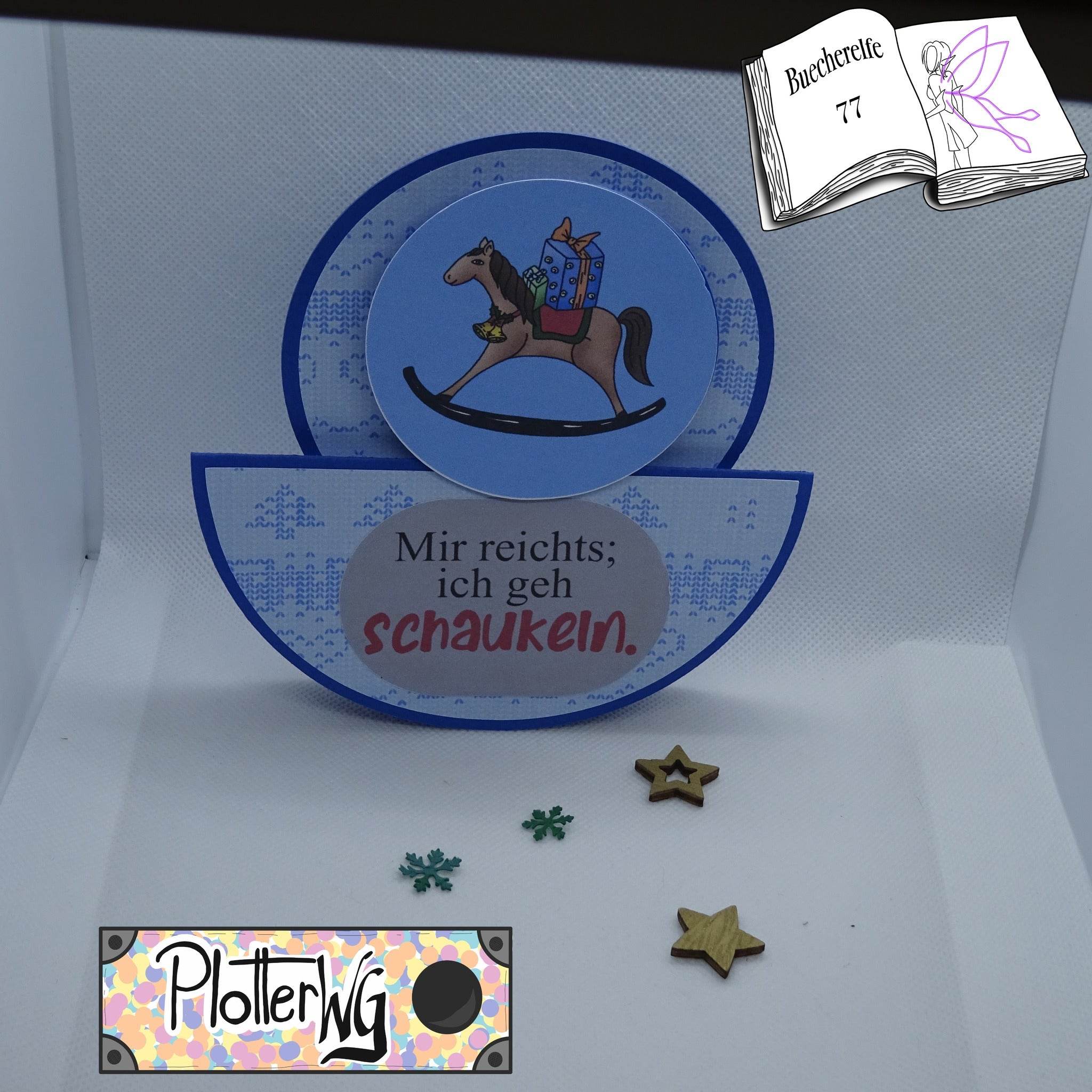 Digiset Schaukelpferd Plotterdatei, Sublimation, Digistamp, Digipaper - Sewando