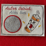 Stickdatei - Mugrug "Außer Betrieb - Akku leer"