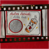 Stickdatei - Mugrug "Außer Betrieb - Akku leer"