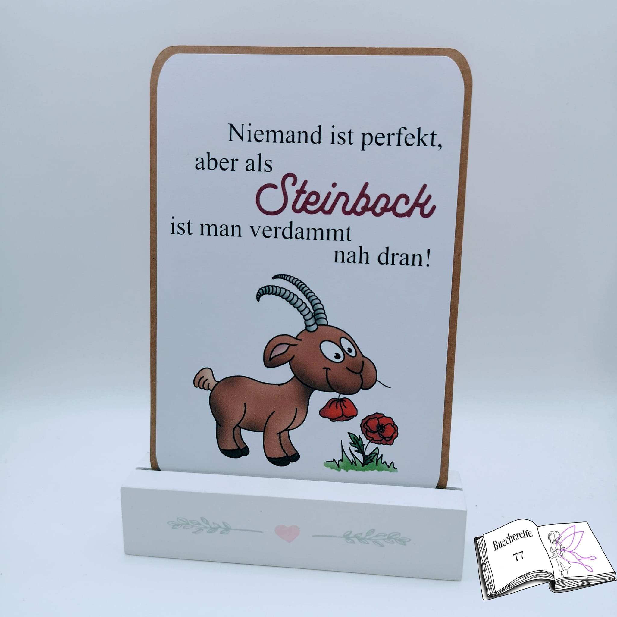Plotterdatei Steinbock mit Mohn Sublimation, Digistamp, Digipaper ! - Sewando