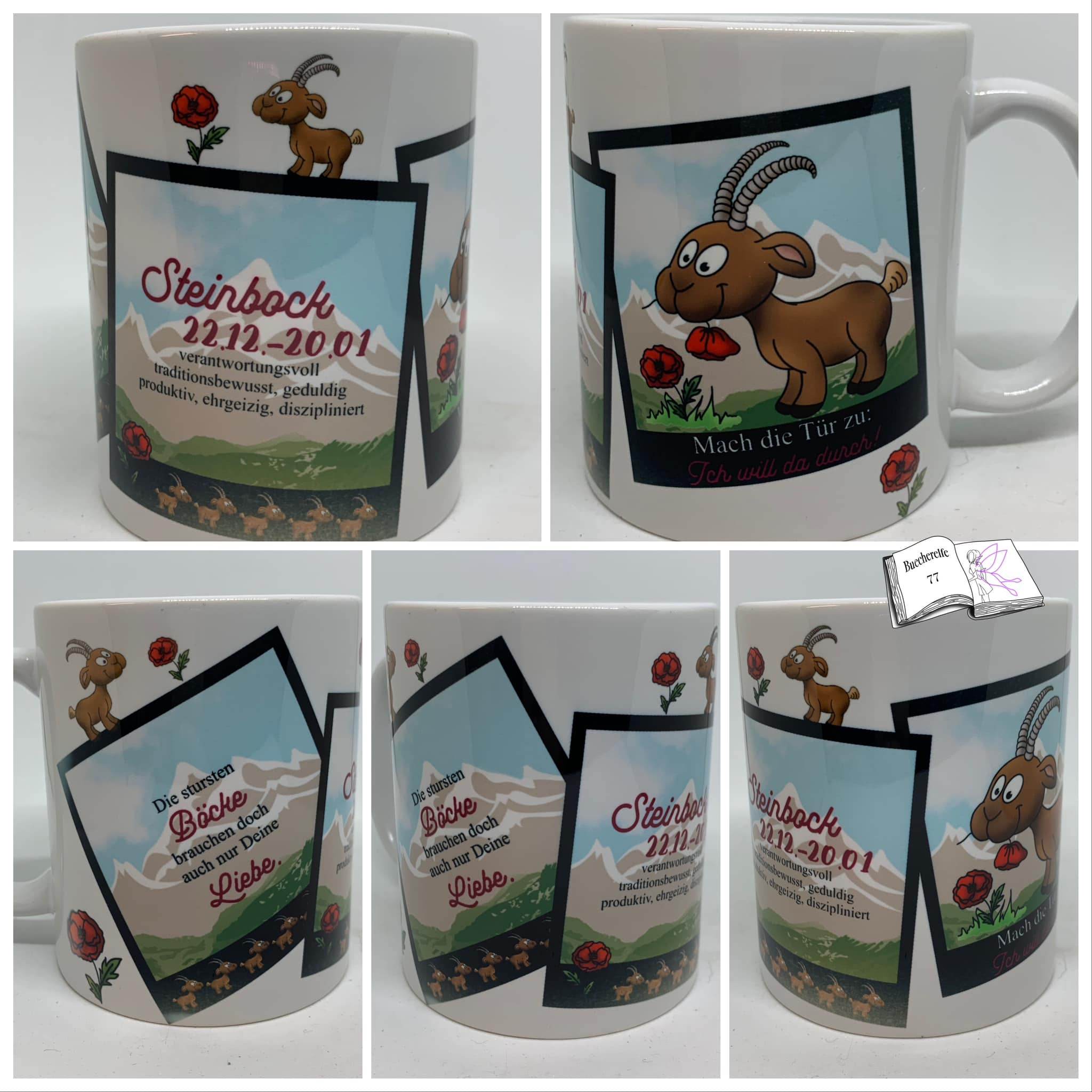 Plotterdatei Steinbock mit Mohn Sublimation, Digistamp, Digipaper ! - Sewando