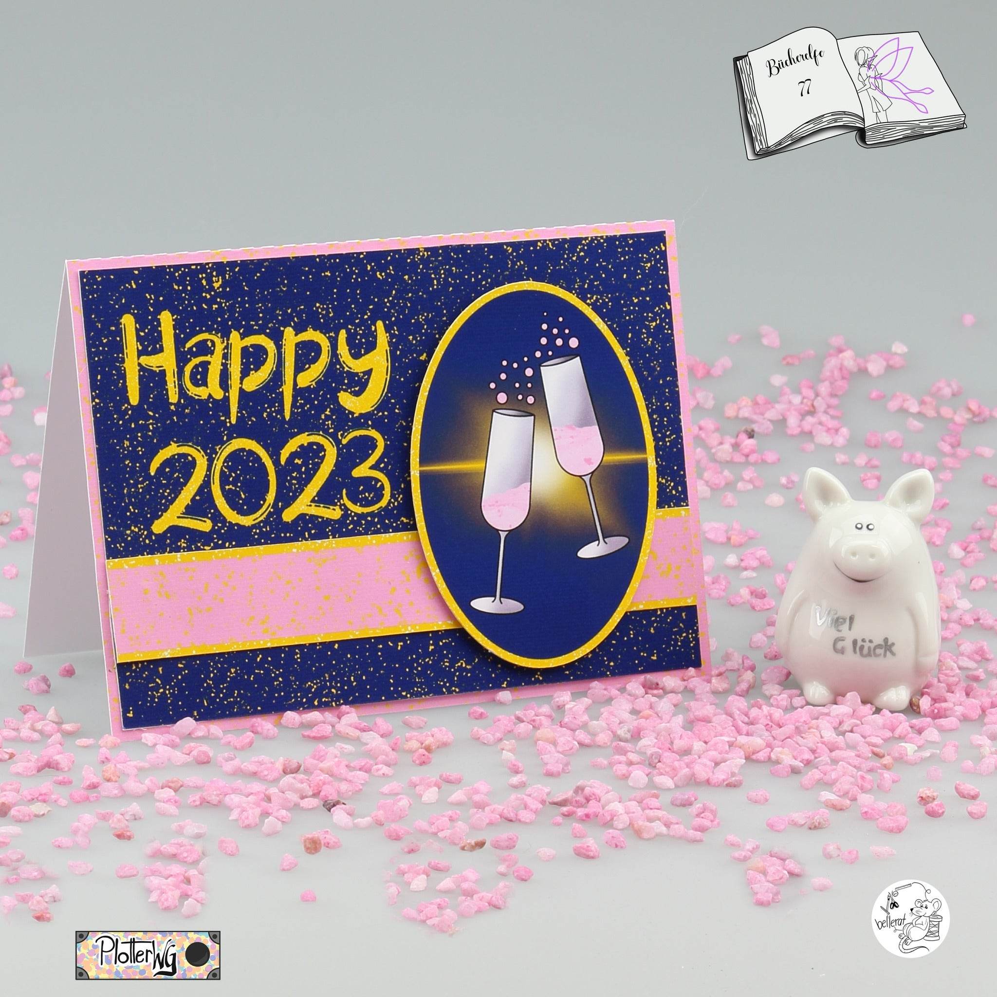 Digiset Special Silvester Plotterdatei, Sublimation, Digistamp, Digipaper - Sewando