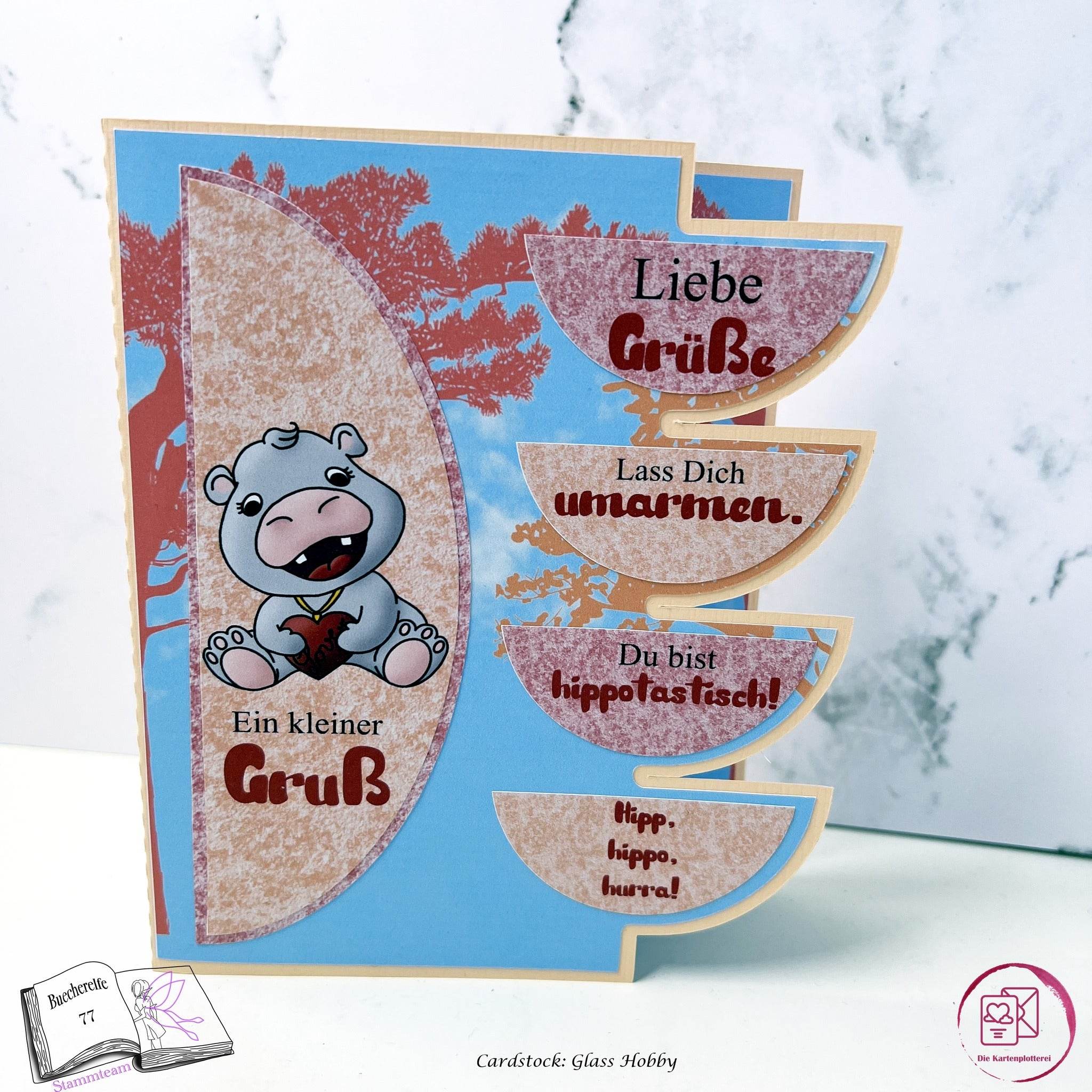 Digiset lovely hippo Plotten, Sublimation, Drucken, Digistamp, Digipaper - Sewando