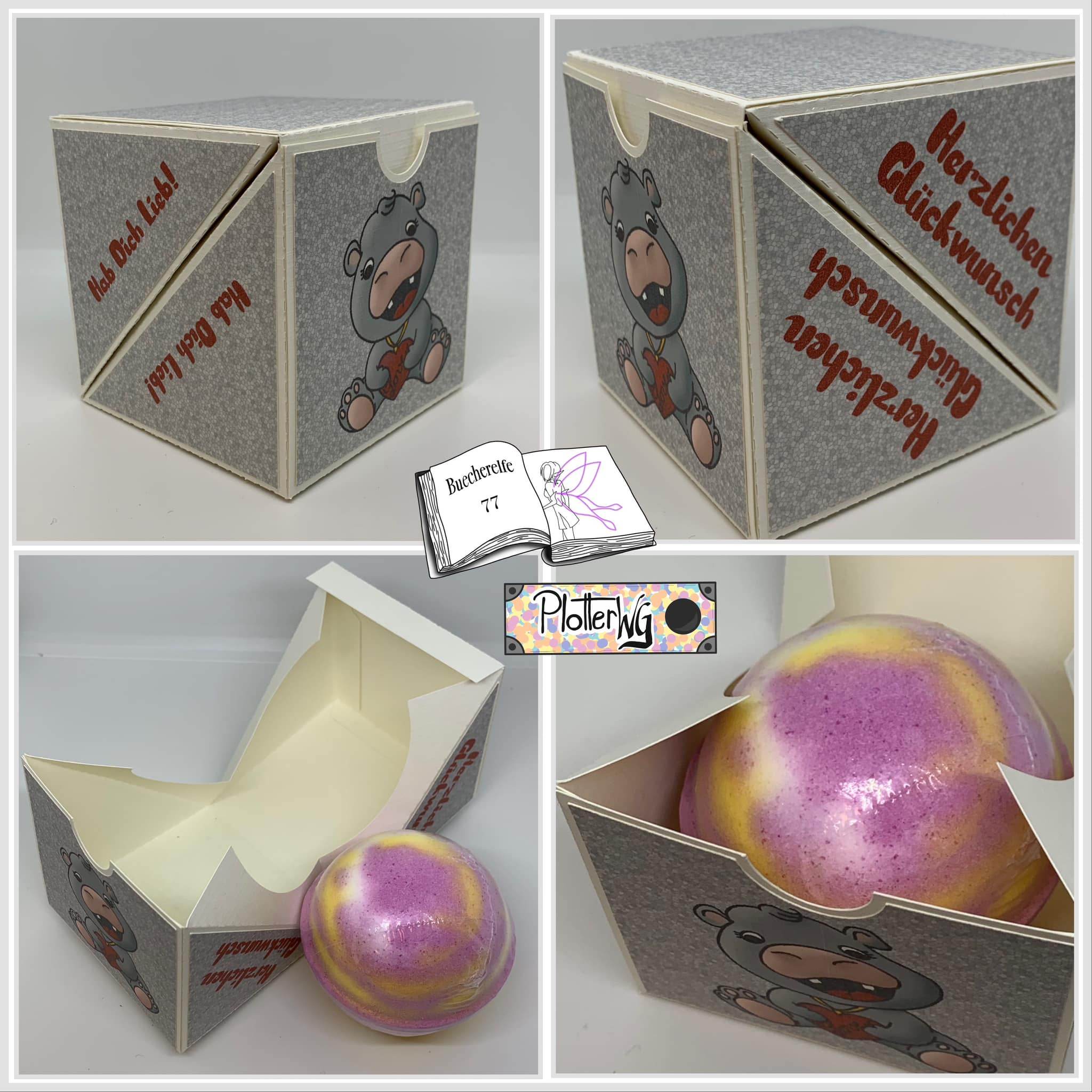 Digiset lovely hippo Plotten, Sublimation, Drucken, Digistamp, Digipaper - Sewando