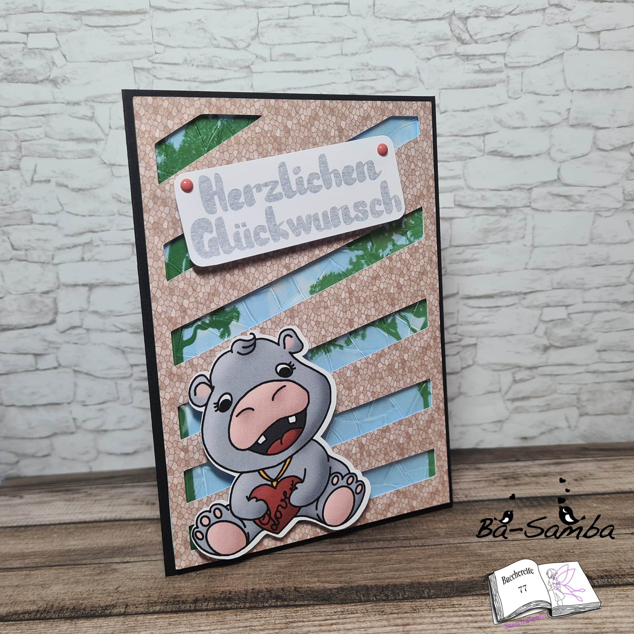 Digiset lovely hippo Plotten, Sublimation, Drucken, Digistamp, Digipaper - Sewando