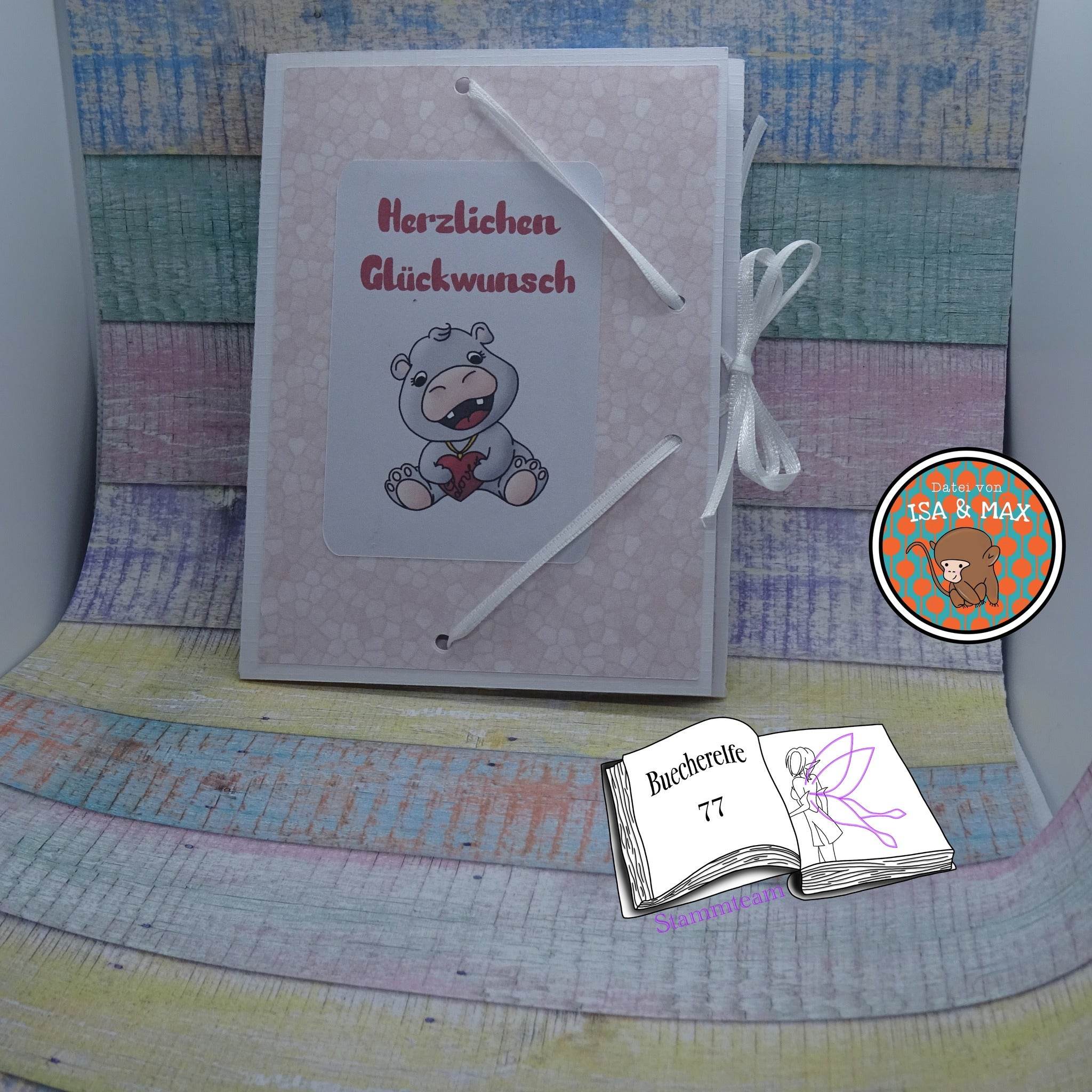 Plotterdatei lovely hippo Sublimation, Digistamp, Digipaper - Sewando