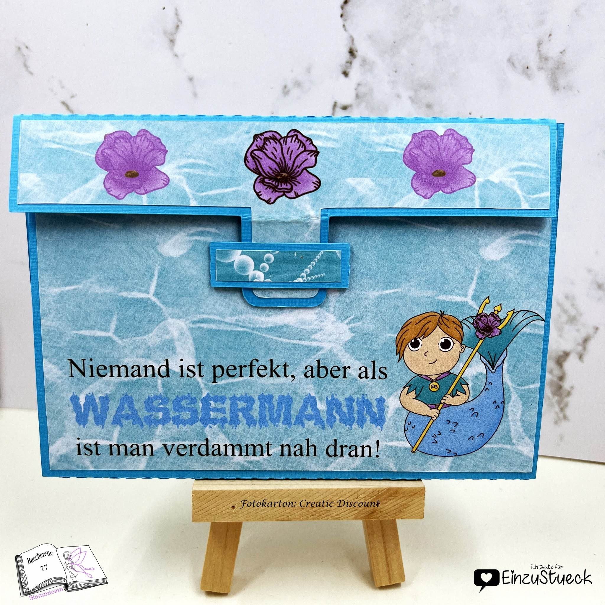 Plotterdatei Wassermann mit Anemone Sublimation, Digistamp, Digipaper ! - Sewando