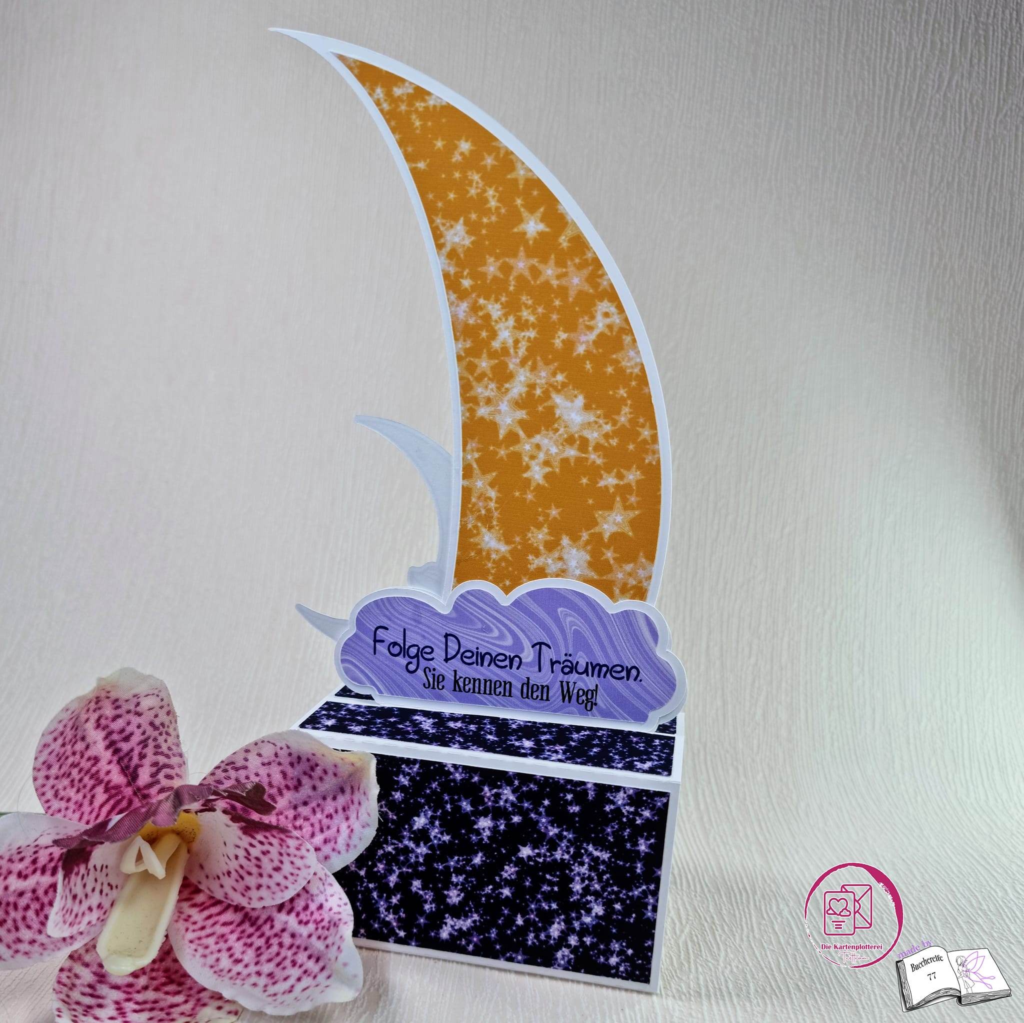 Digiset Blumenmond, Digistamp, Digipaper, Plotterdatei, Sublimation, Druck - Sewando