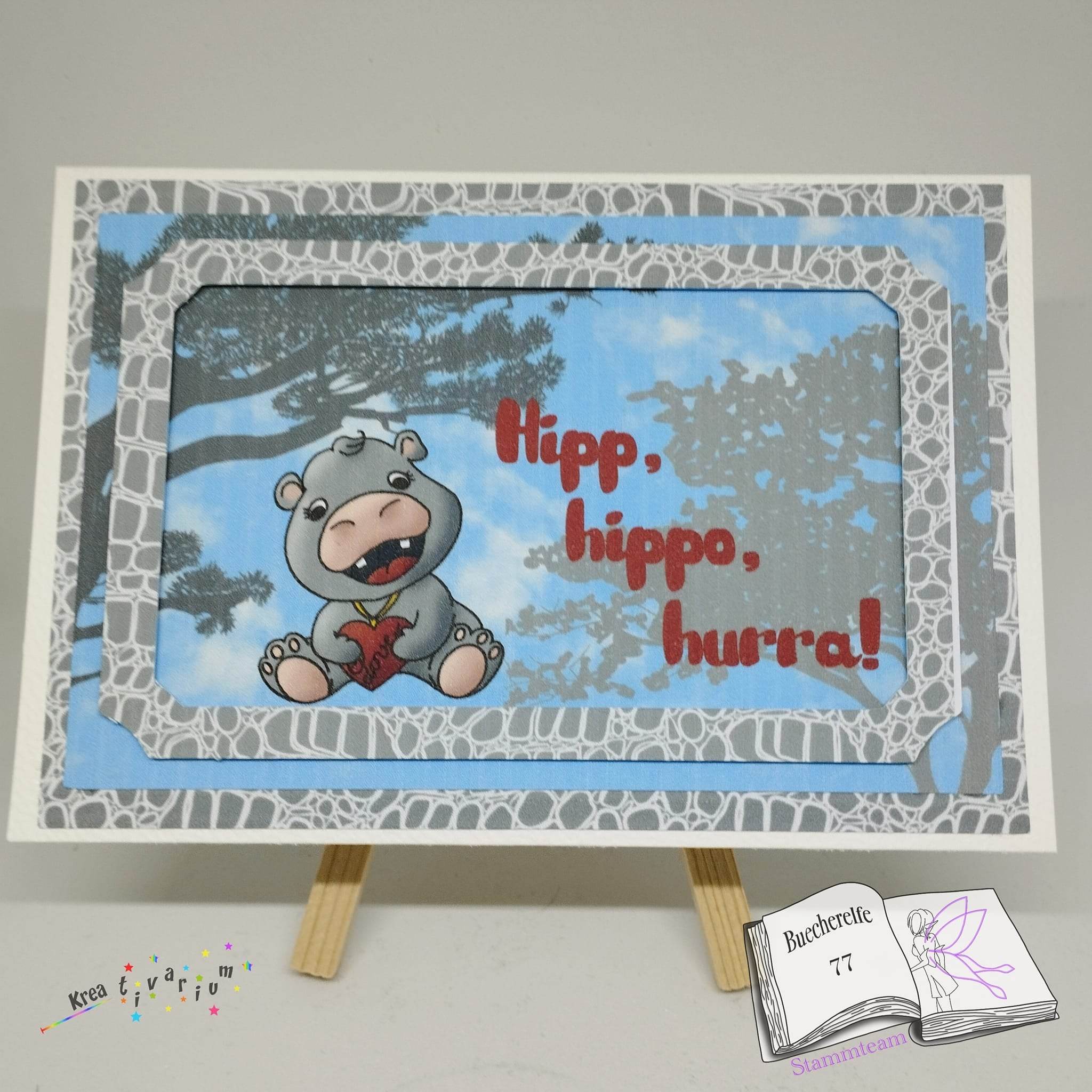 Digiset lovely hippo Plotten, Sublimation, Drucken, Digistamp, Digipaper - Sewando