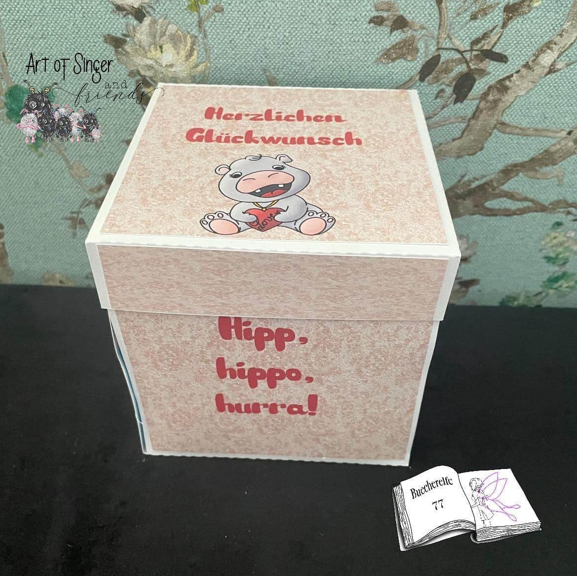 Digiset lovely hippo Plotten, Sublimation, Drucken, Digistamp, Digipaper - Sewando