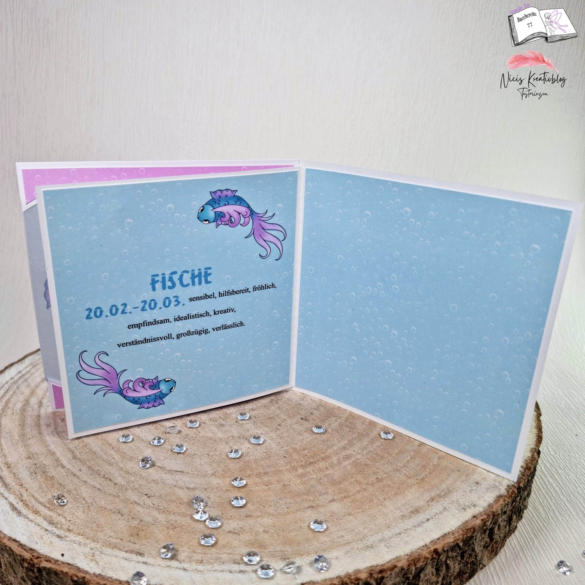 Plotterdatei Fische mit Seerose Sublimation, Digistamp, Digipaper - Sewando