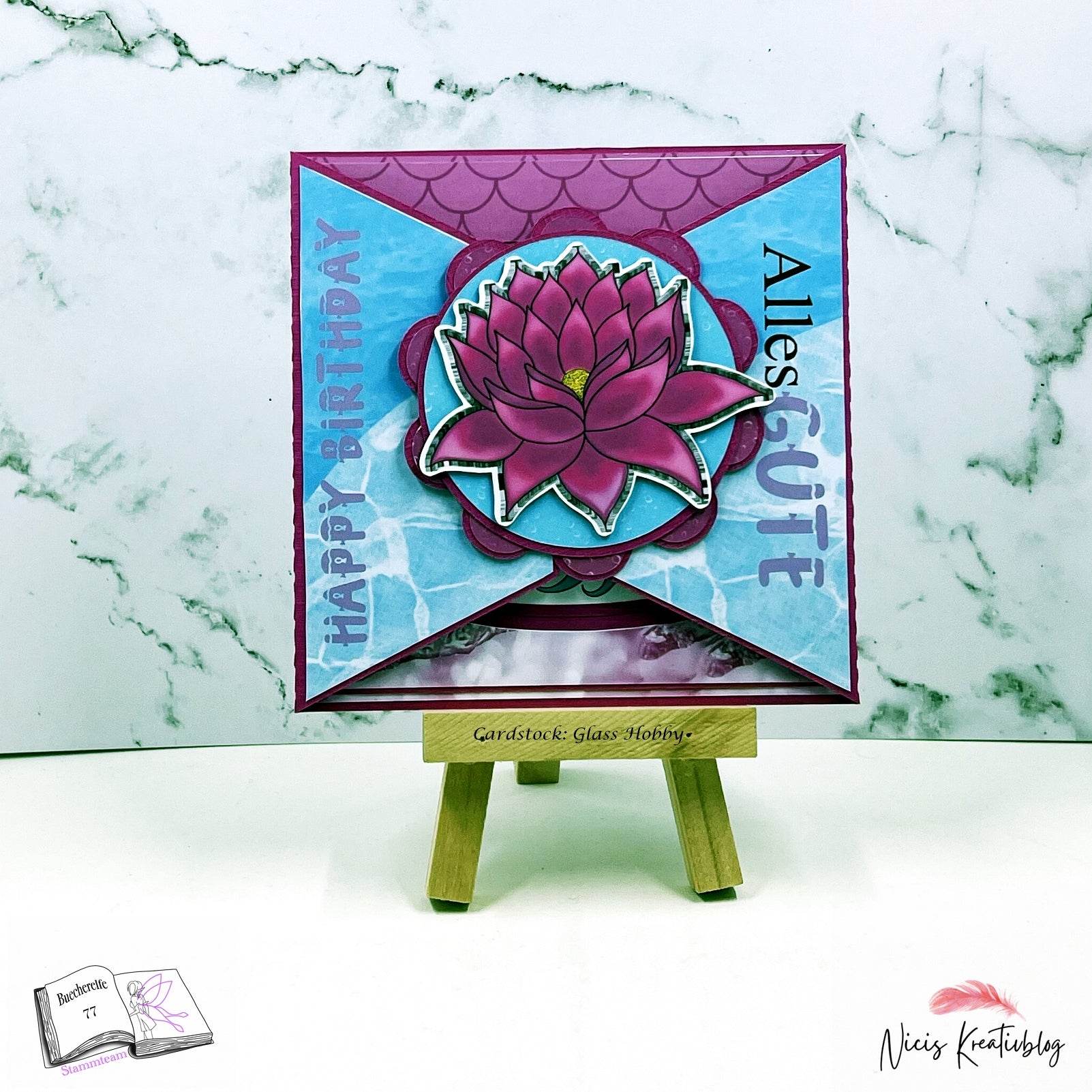 Plotterdatei Fische mit Seerose Sublimation, Digistamp, Digipaper - Sewando