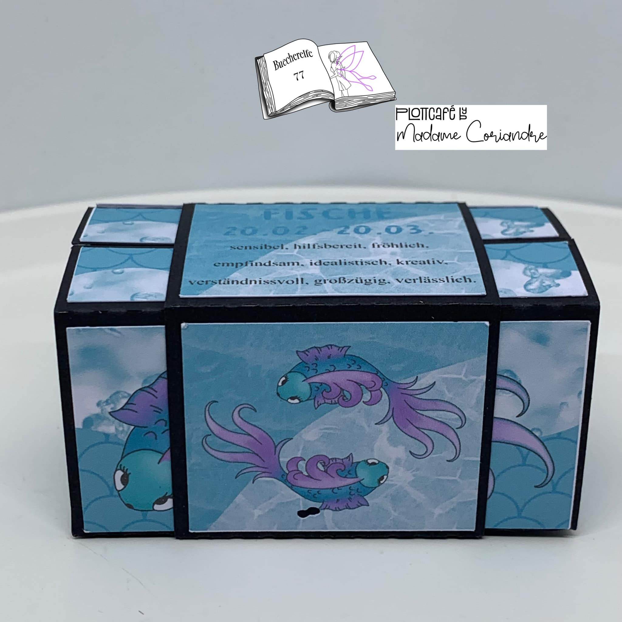 Plotterdatei Fische mit Seerose Sublimation, Digistamp, Digipaper - Sewando