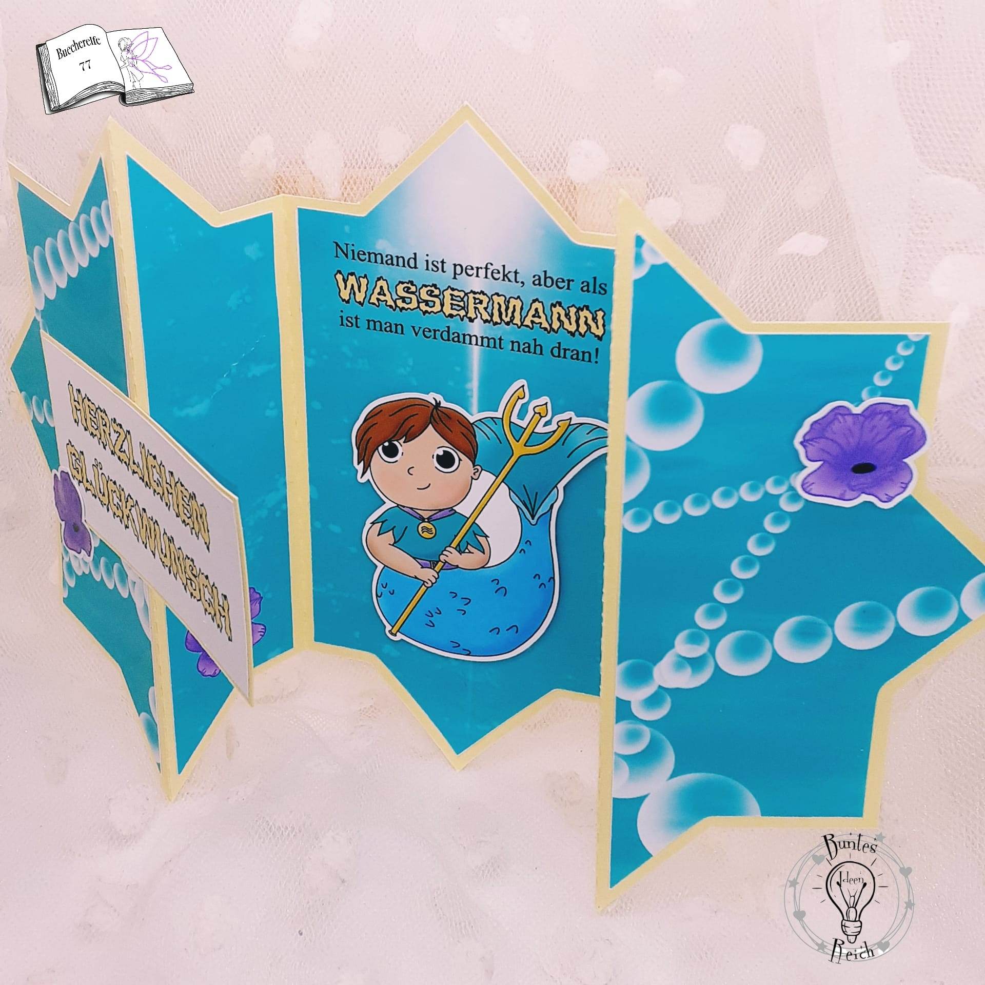 Digiset Wassermann mit Anemone Plotten, Sublimation, Digistamp, Digipaper ! - Sewando