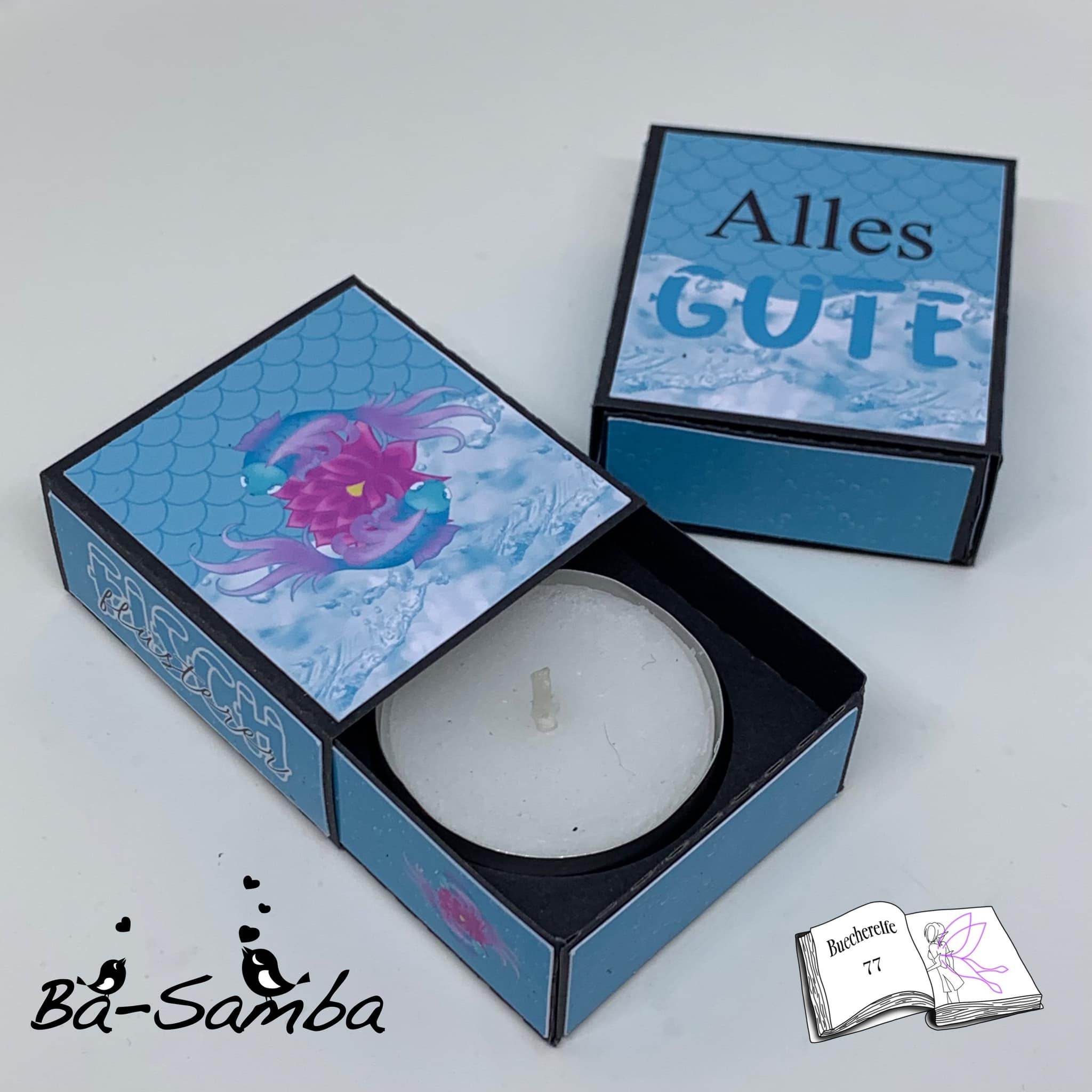 Plotterdatei Fische mit Seerose Sublimation, Digistamp, Digipaper - Sewando