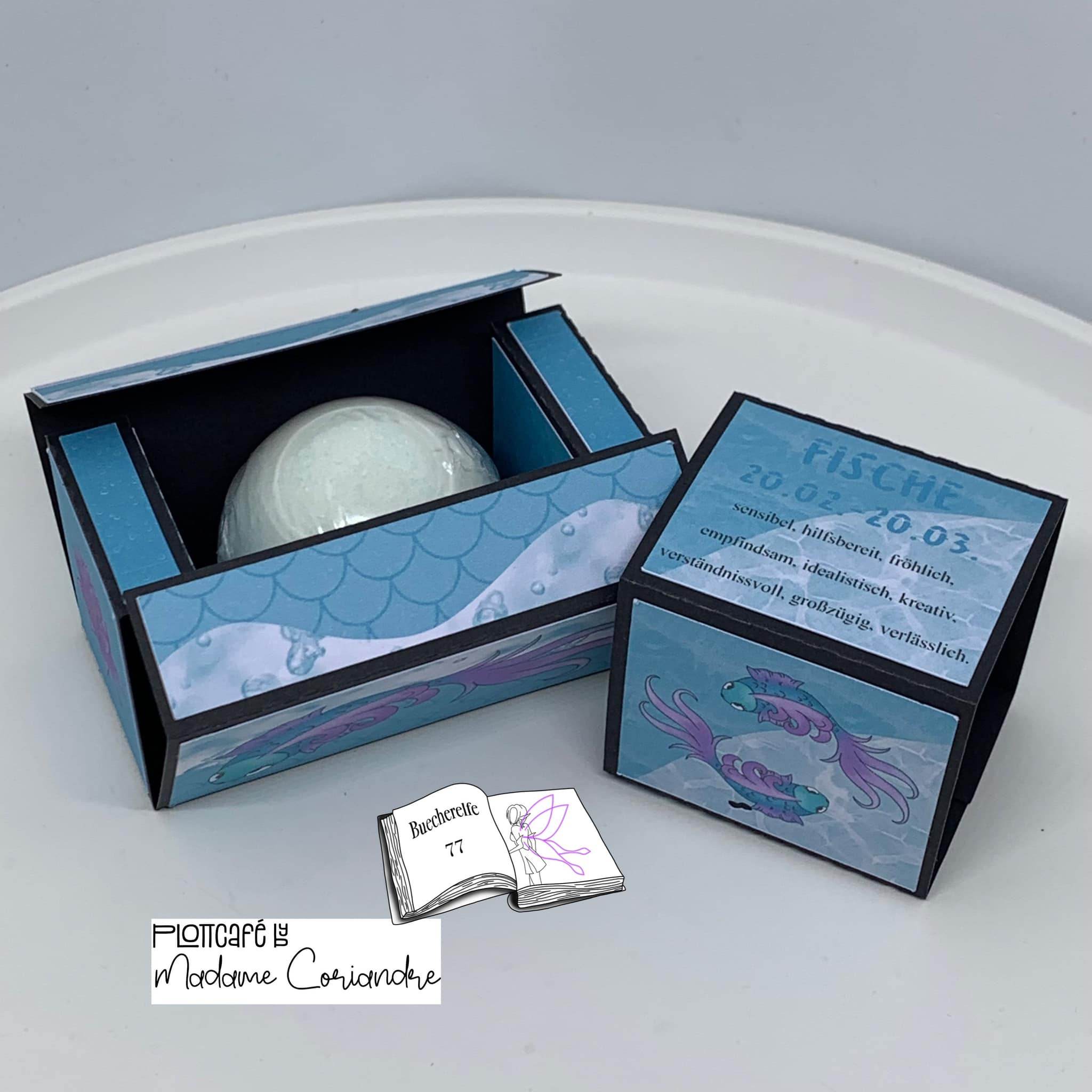 Plotterdatei Fische mit Seerose Sublimation, Digistamp, Digipaper - Sewando