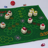 Stickdatei - Spiel "LUDO Biene - Mensch ärgere....." für 3 Spieler