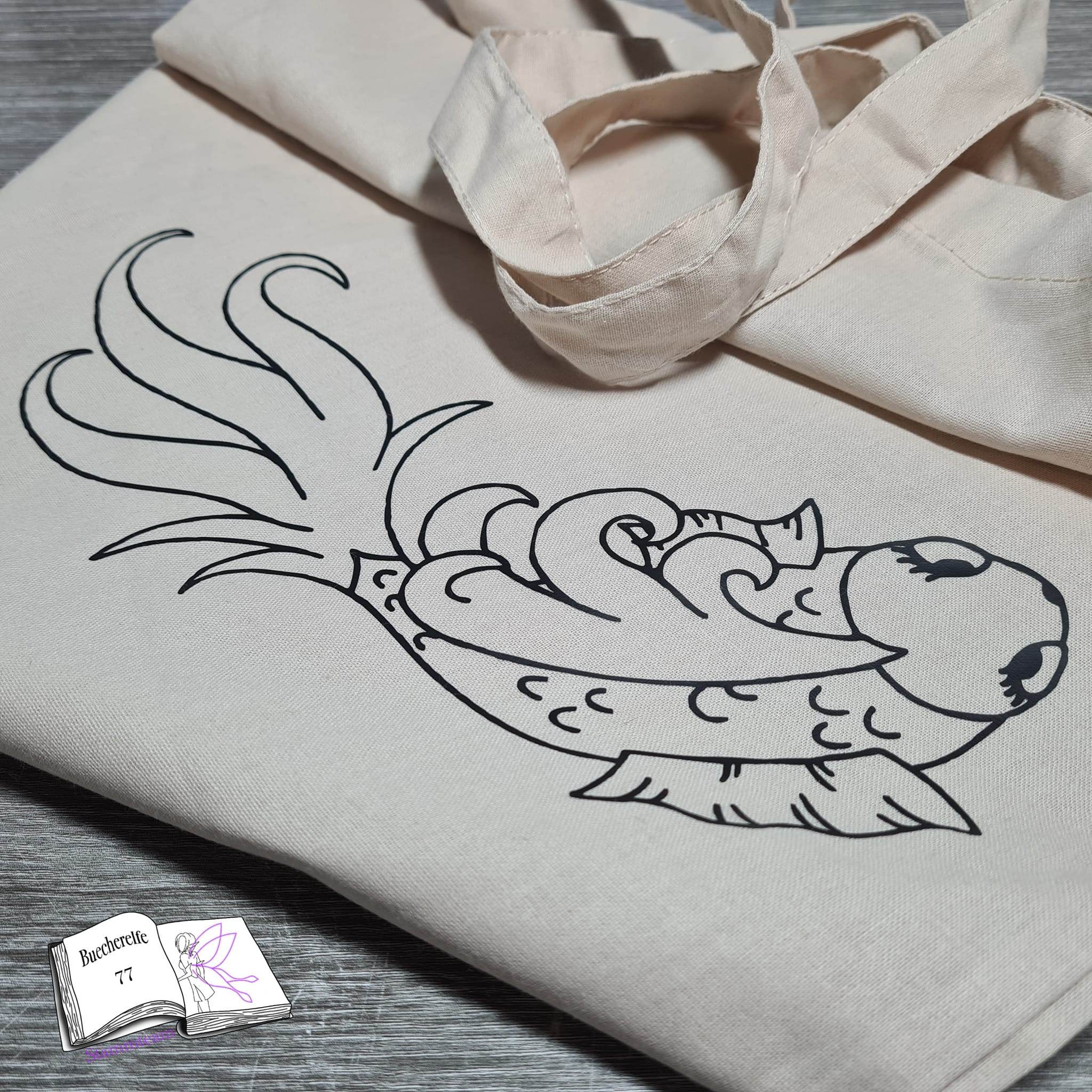 Plotterdatei Fische mit Seerose Sublimation, Digistamp, Digipaper - Sewando