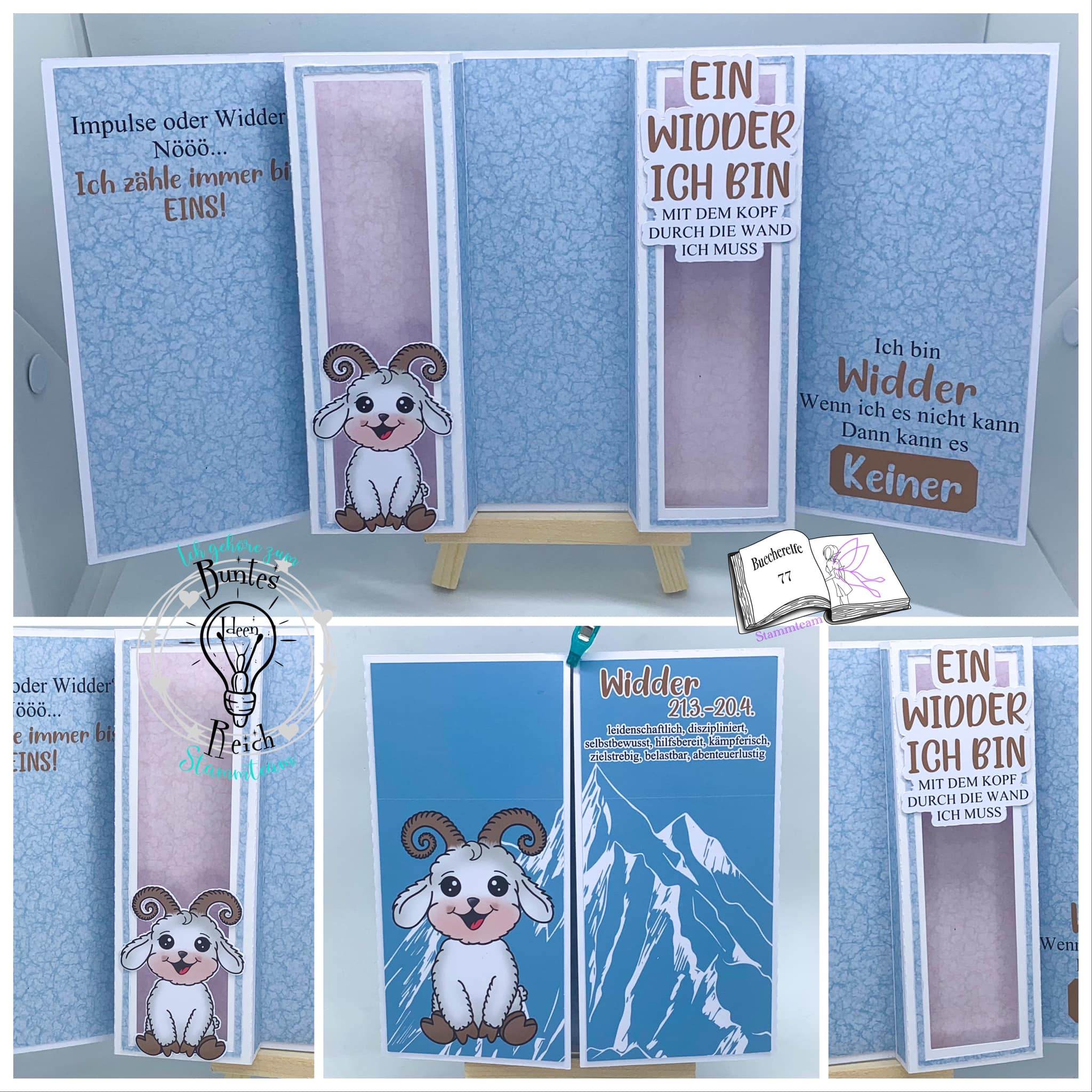 Plotterdatei Widder Willi mit Forsythie Sublimation, Digistamp, Digipaper ! - Sewando