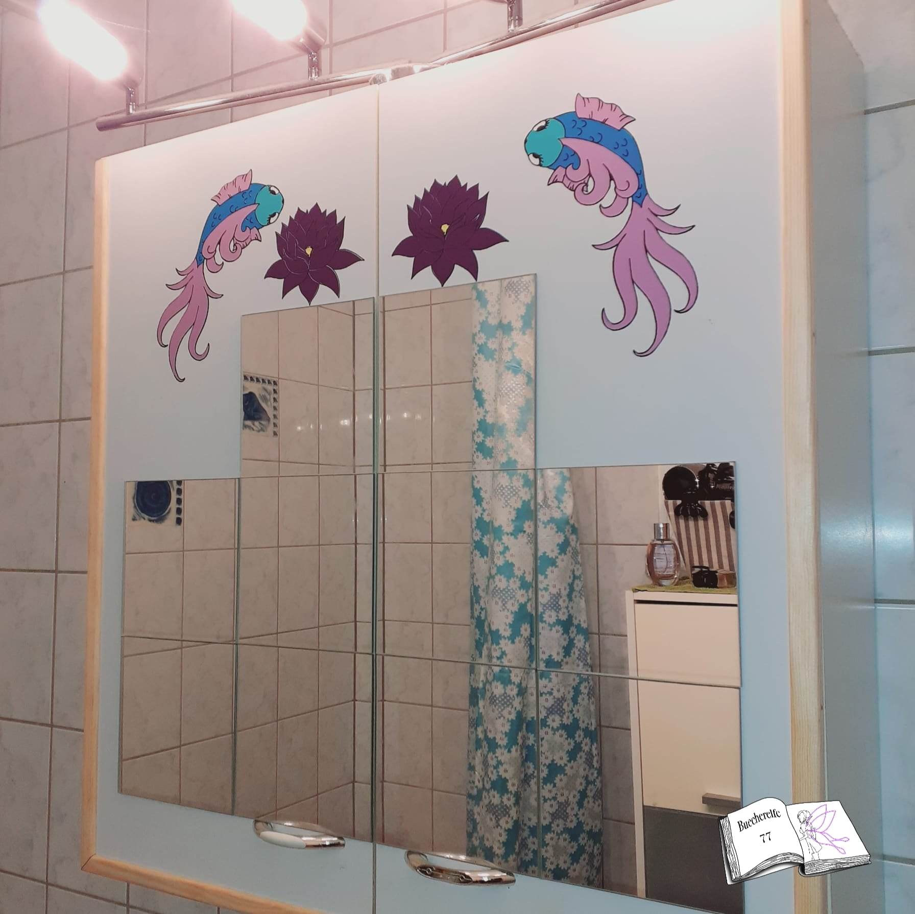 Digiset Fische mit Seerose Plotten, Sublimation, Drucken, Digistamp, Digipaper - Sewando
