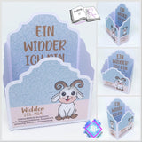 Digiset Widder Willi mit Forsythie Sublimation, Digistamp, Digipaper ! - Sewando