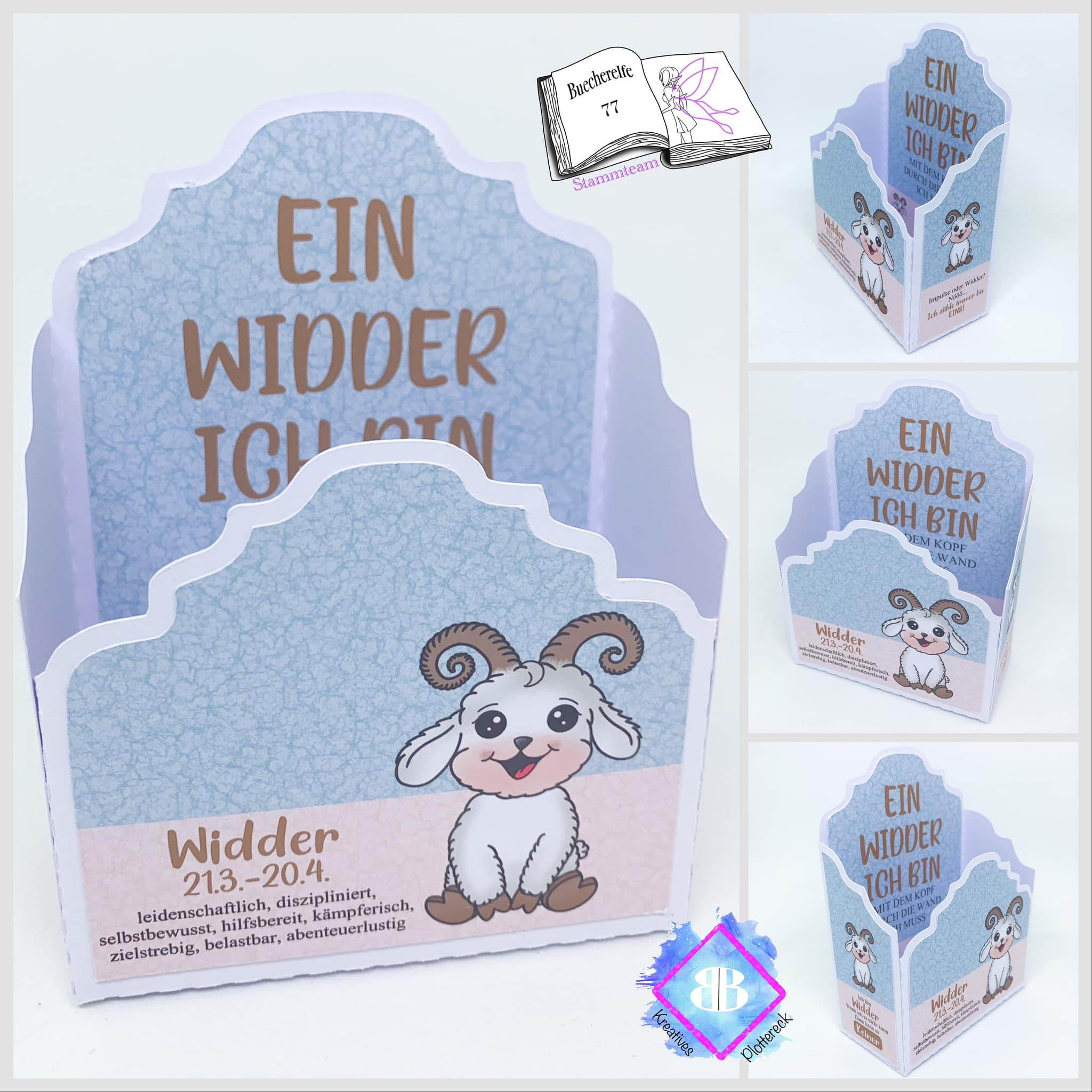 Plotterdatei Widder Willi mit Forsythie Sublimation, Digistamp, Digipaper ! - Sewando