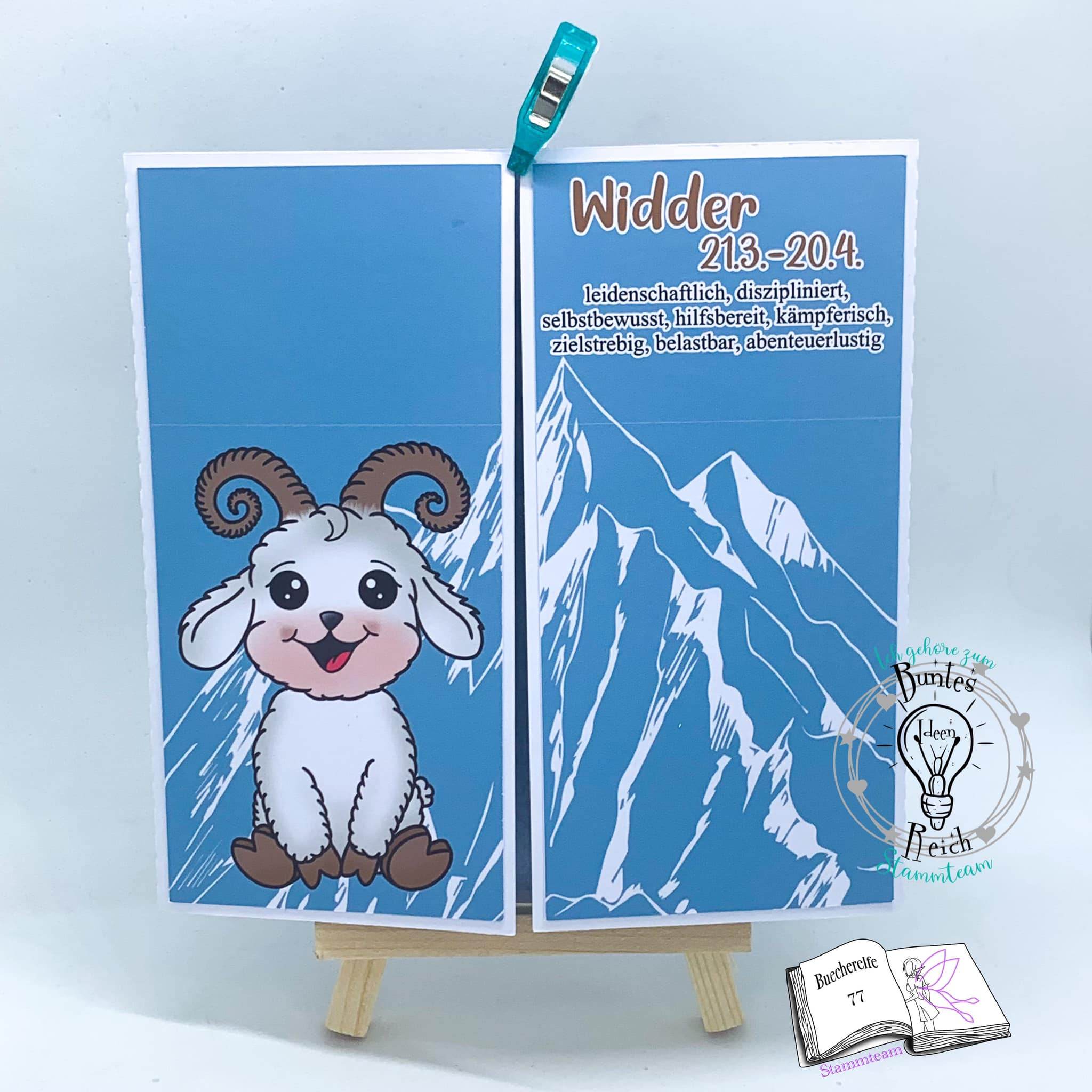 Plotterdatei Widder Willi mit Forsythie Sublimation, Digistamp, Digipaper ! - Sewando
