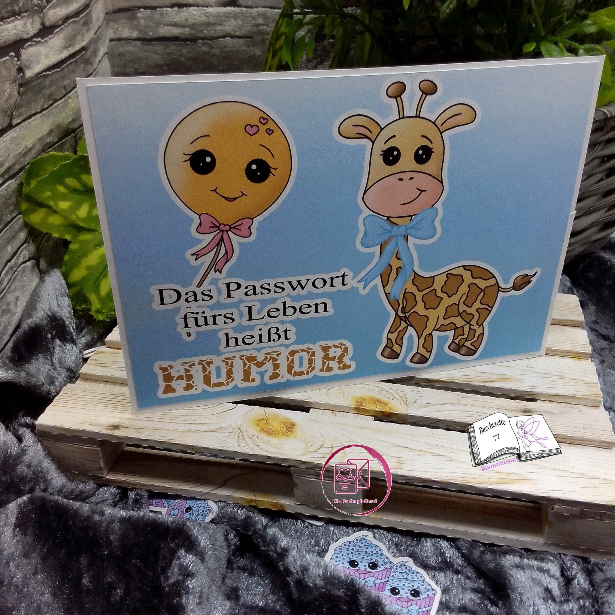 Digiset Giraffe Geraldine Plotterdatei, Sublimation, Digistamp, Digipaper - Sewando