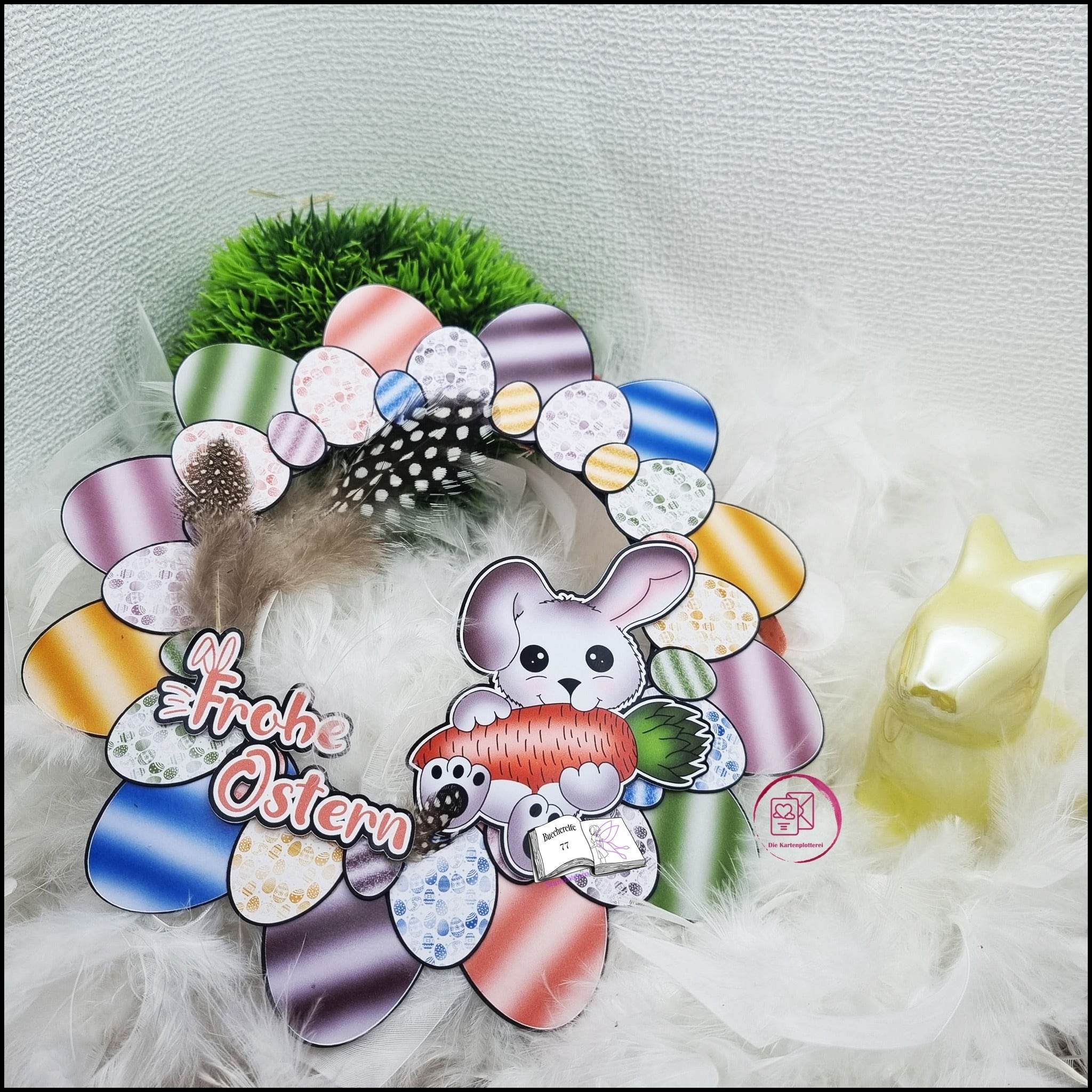 Digiset Hase Hoppla Plotterdatei, Sublimation, Digistamp, Digipaper - Sewando