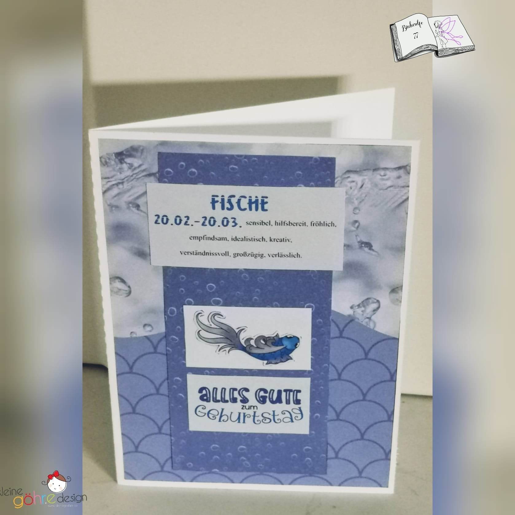Plotterdatei Fische mit Seerose Sublimation, Digistamp, Digipaper - Sewando