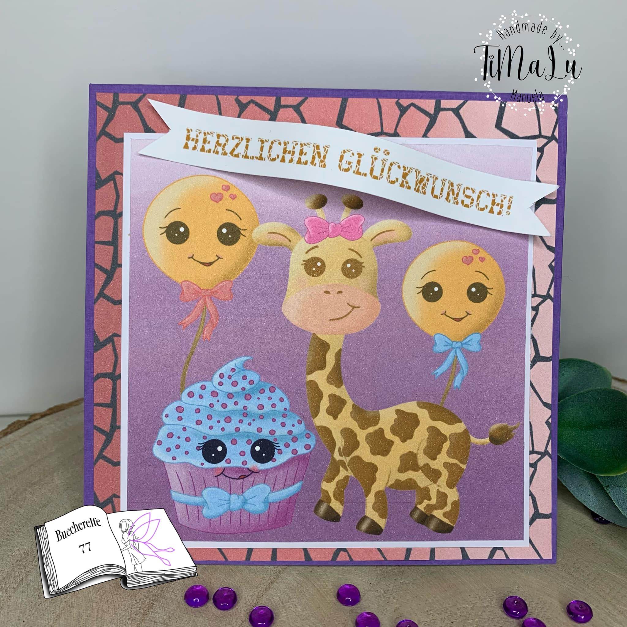 Digiset Giraffe Geraldine Plotterdatei, Sublimation, Digistamp, Digipaper - Sewando