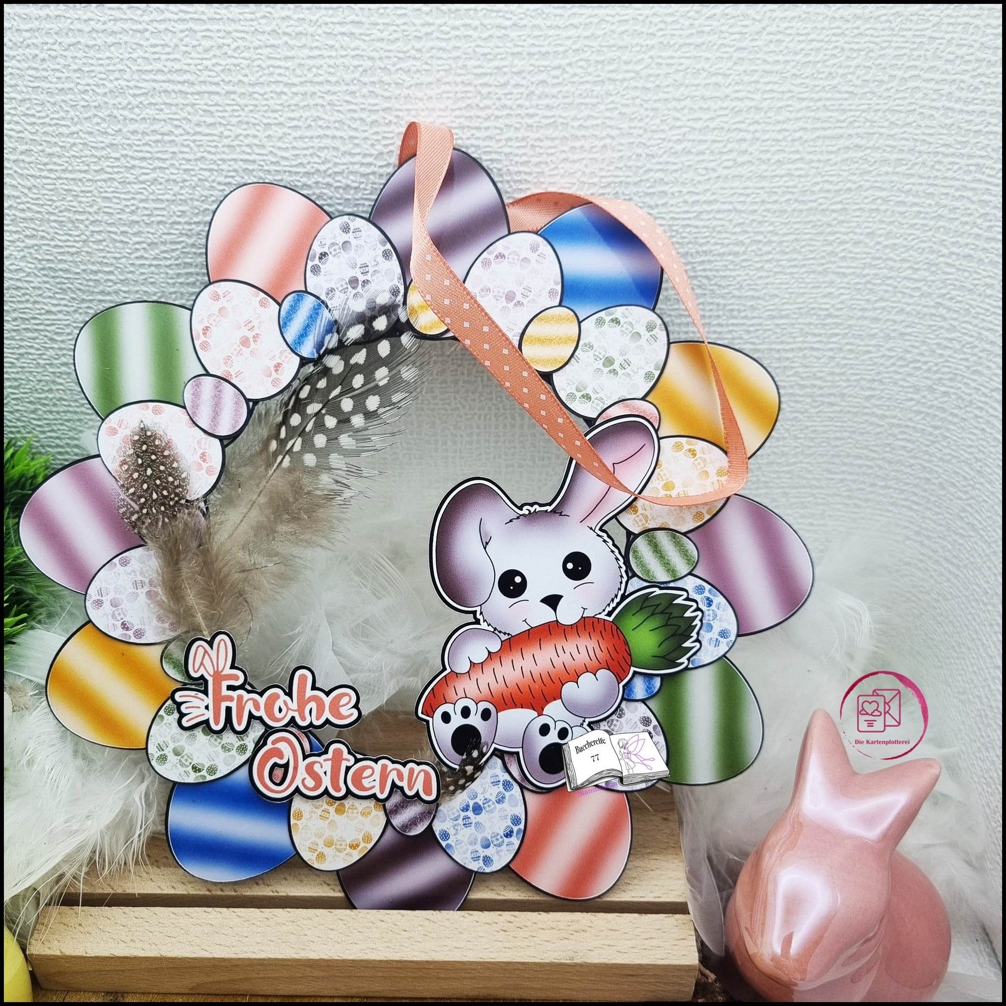 Digiset Hase Hoppla Plotterdatei, Sublimation, Digistamp, Digipaper - Sewando