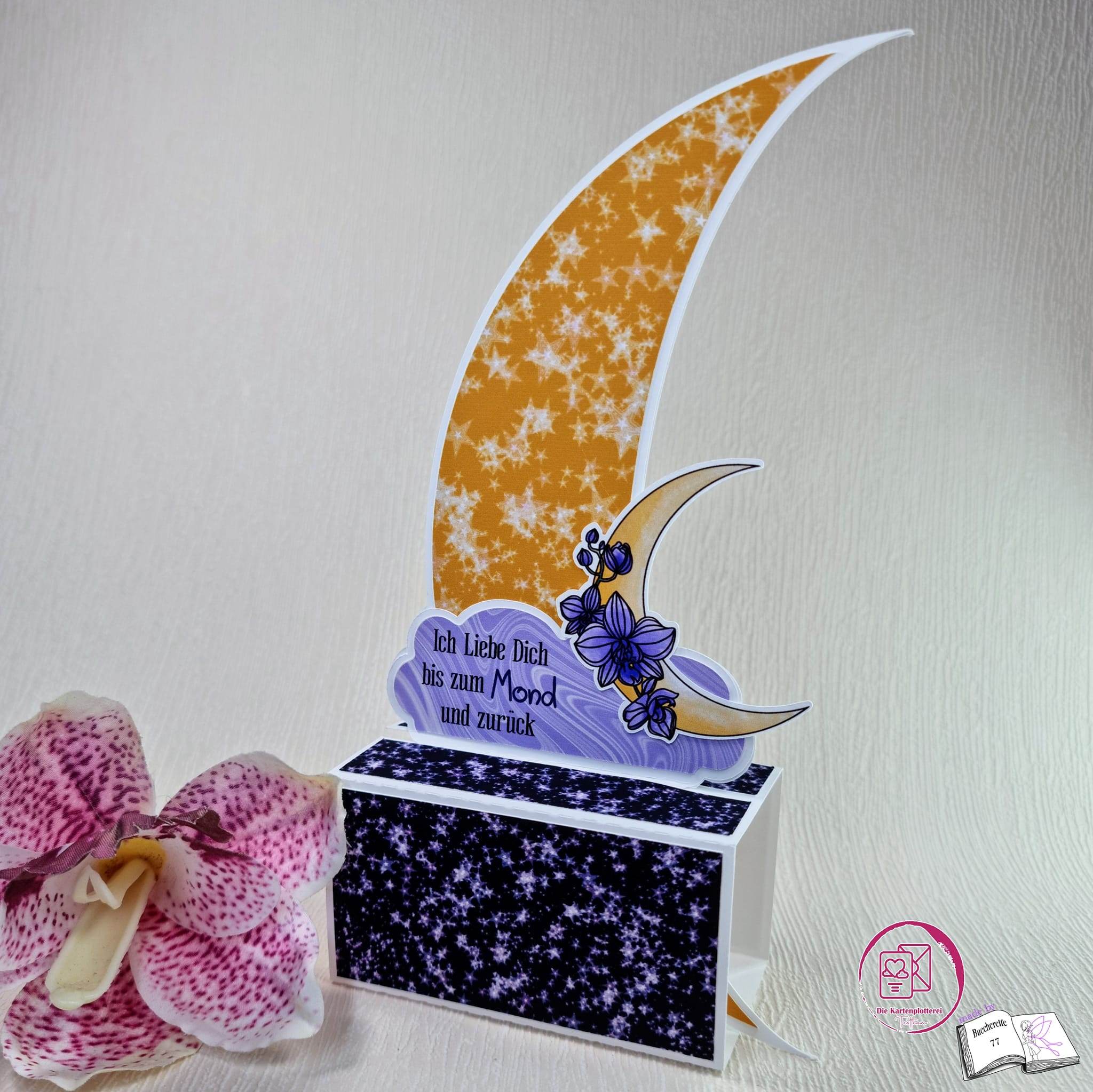 Digiset Blumenmond, Digistamp, Digipaper, Plotterdatei, Sublimation, Druck - Sewando