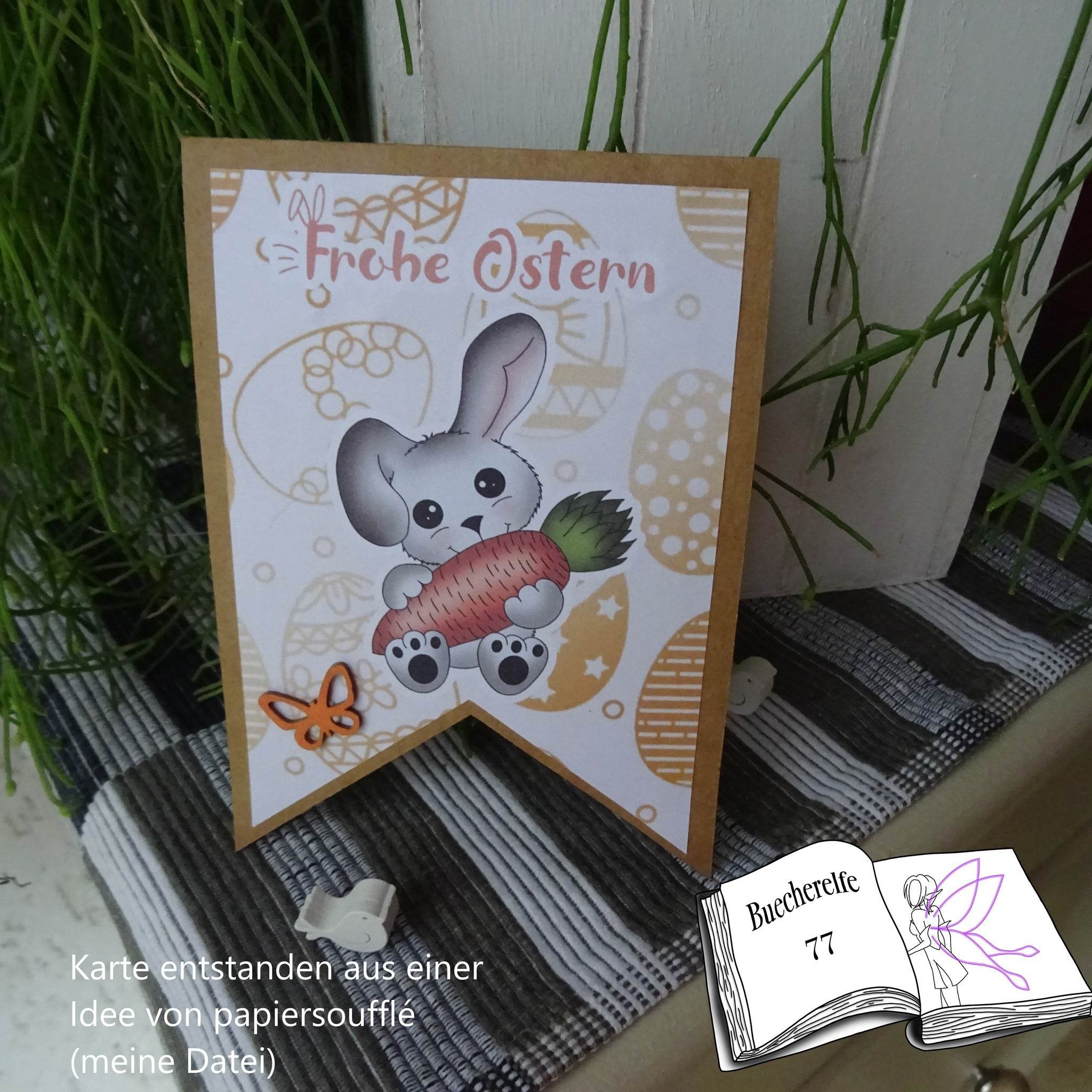 Digiset Hase Hoppla Plotterdatei, Sublimation, Digistamp, Digipaper - Sewando
