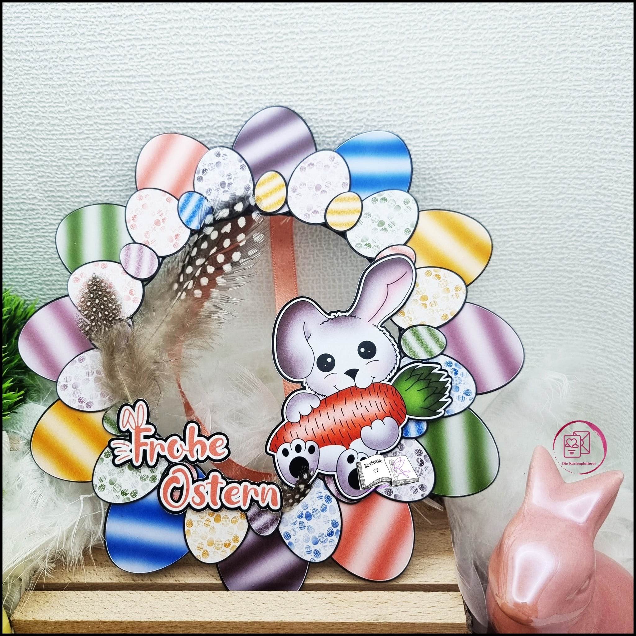 Digiset Hase Hoppla Plotterdatei, Sublimation, Digistamp, Digipaper - Sewando