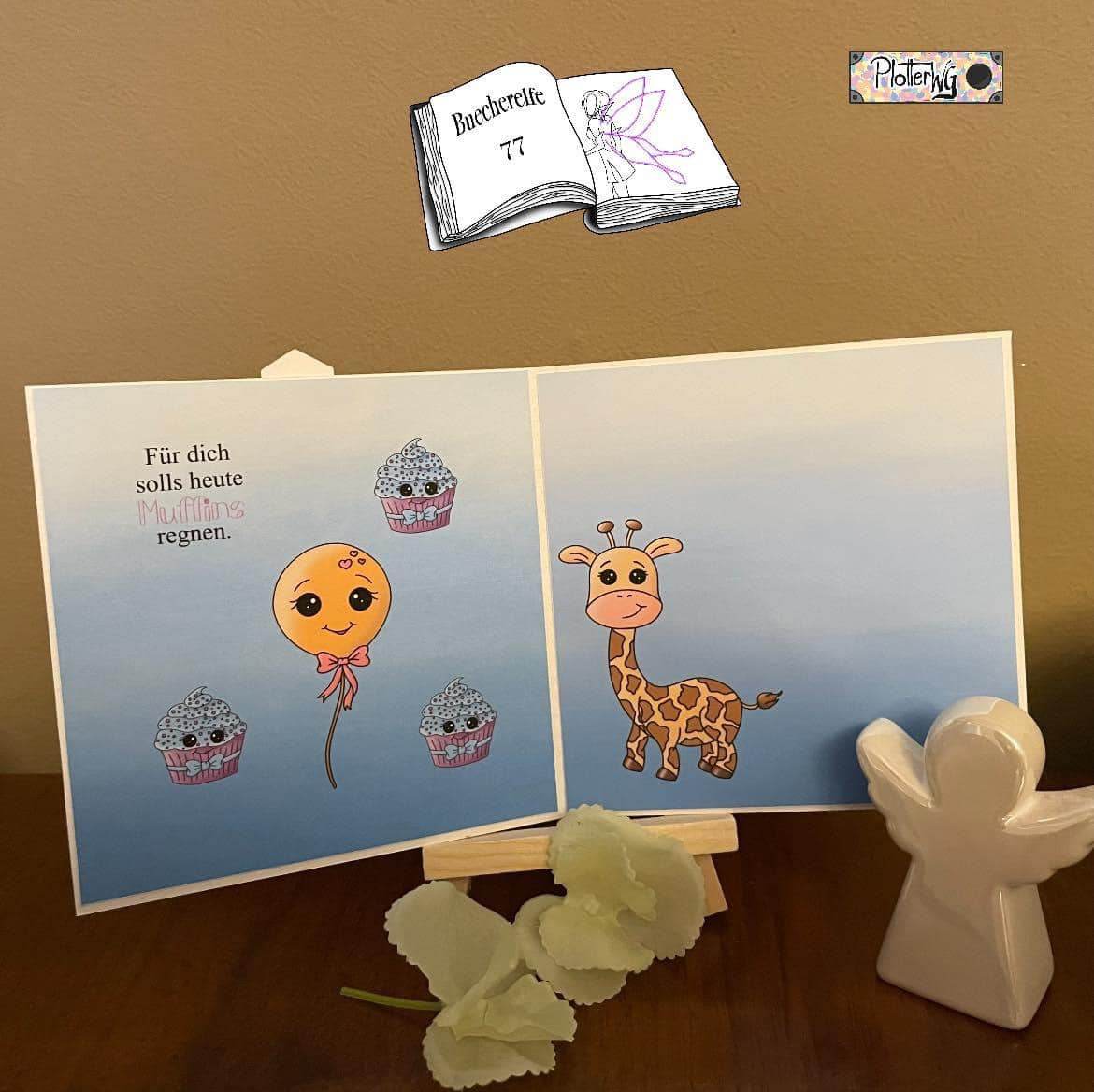 Digiset Giraffe Geraldine Plotterdatei, Sublimation, Digistamp, Digipaper - Sewando