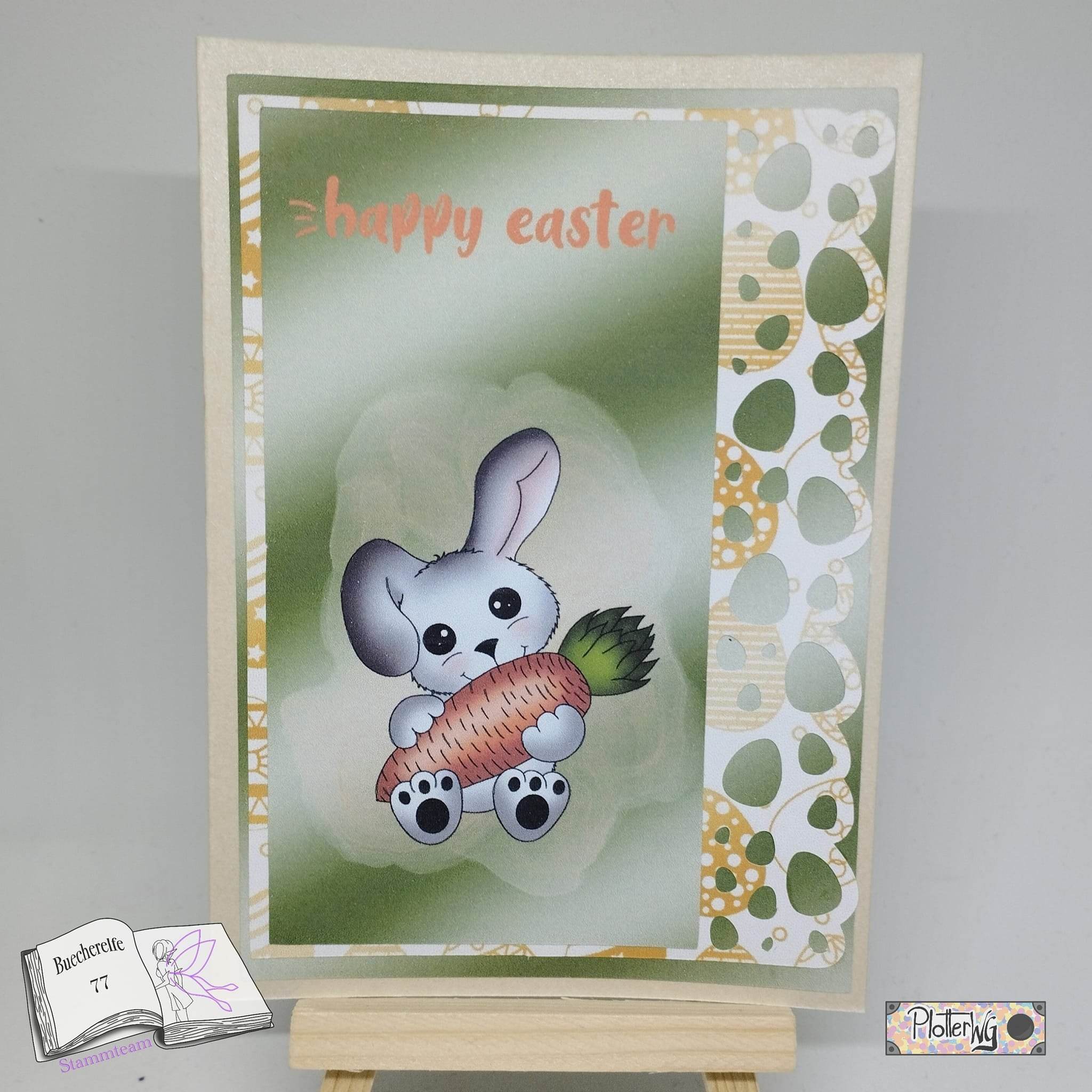 Digiset Hase Hoppla Plotterdatei, Sublimation, Digistamp, Digipaper - Sewando