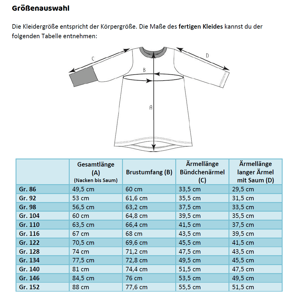 Schnittmuster timtom No.32 Sweatkleid mit Vokuhila-Saum Gr. 86-152 - Sewando
