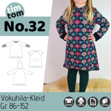 Schnittmuster timtom No.32 Sweatkleid mit Vokuhila-Saum Gr. 86-152 - Sewando