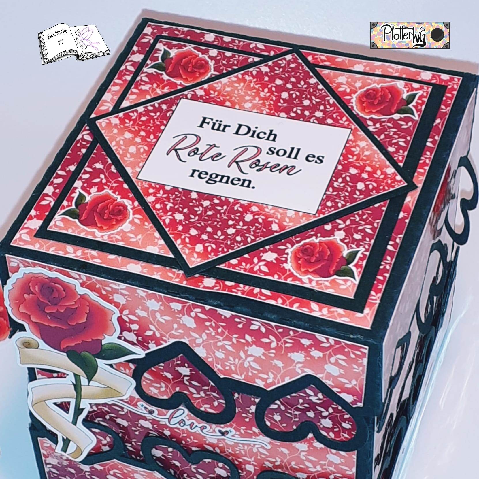 Digiset Rosenbanner Plotterdatei, Sublimation, Digistamp, Digipaper - Sewando