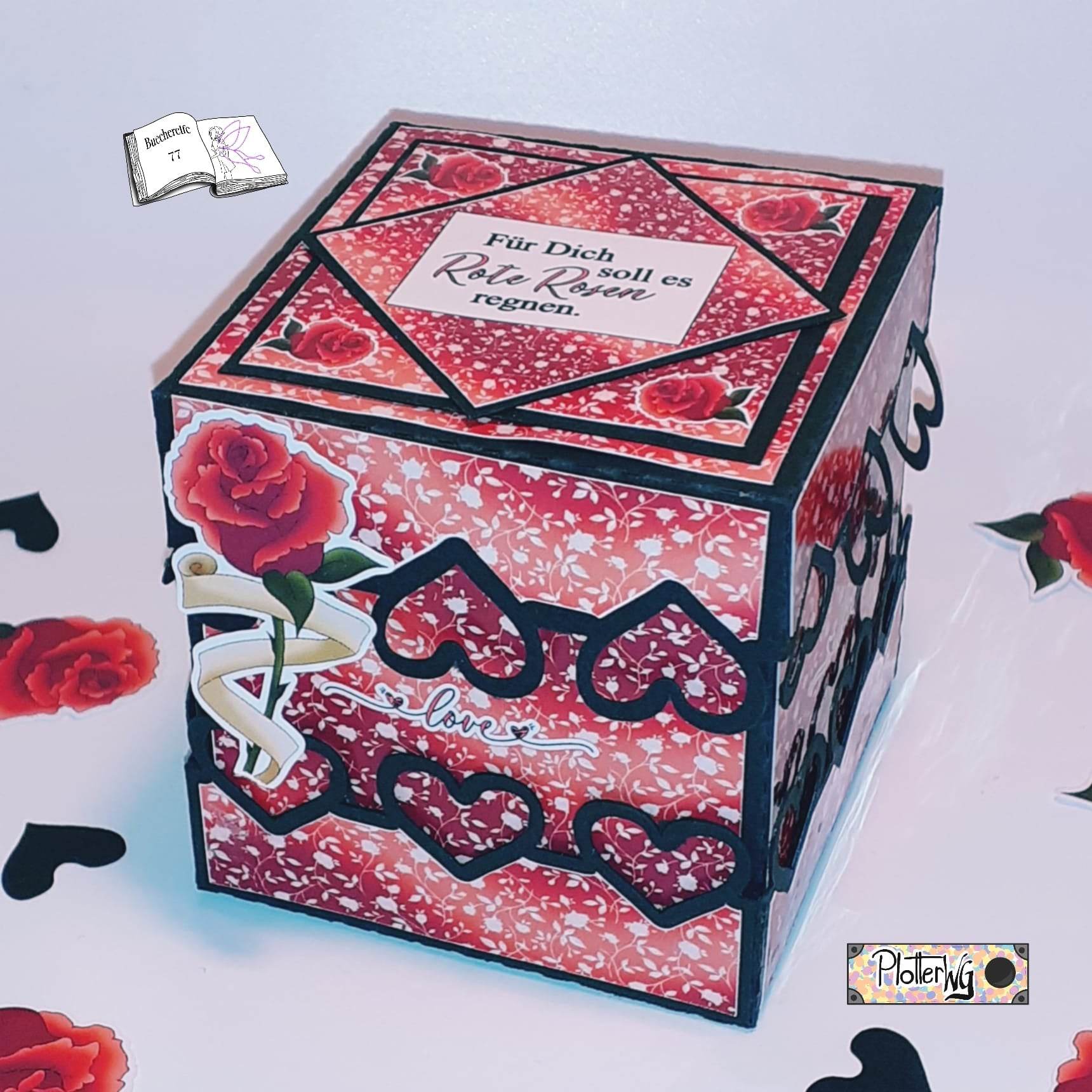 Digiset Rosenbanner Plotterdatei, Sublimation, Digistamp, Digipaper - Sewando