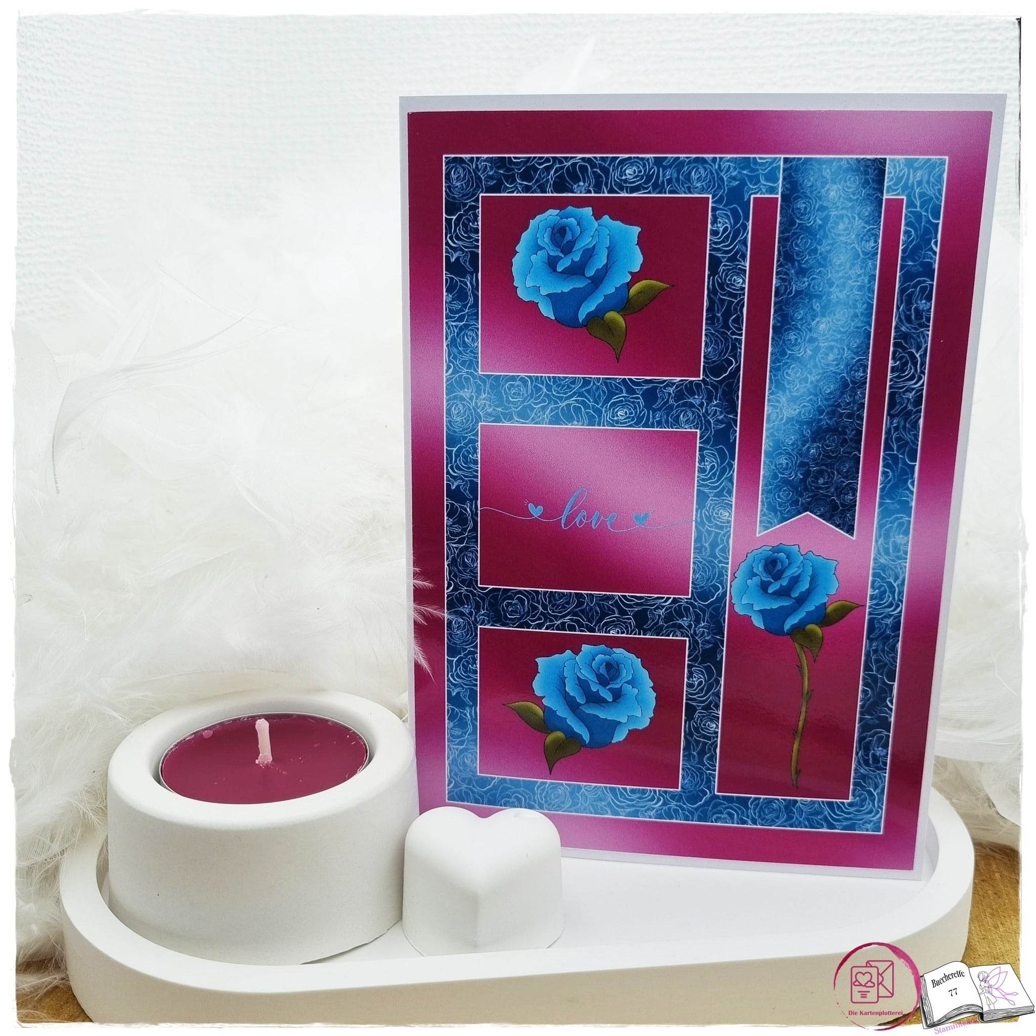 Digiset Rosenbanner Plotterdatei, Sublimation, Digistamp, Digipaper - Sewando
