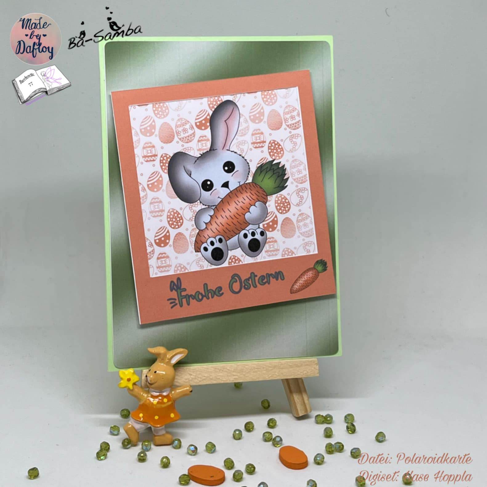 Digiset Hase Hoppla Plotterdatei, Sublimation, Digistamp, Digipaper - Sewando