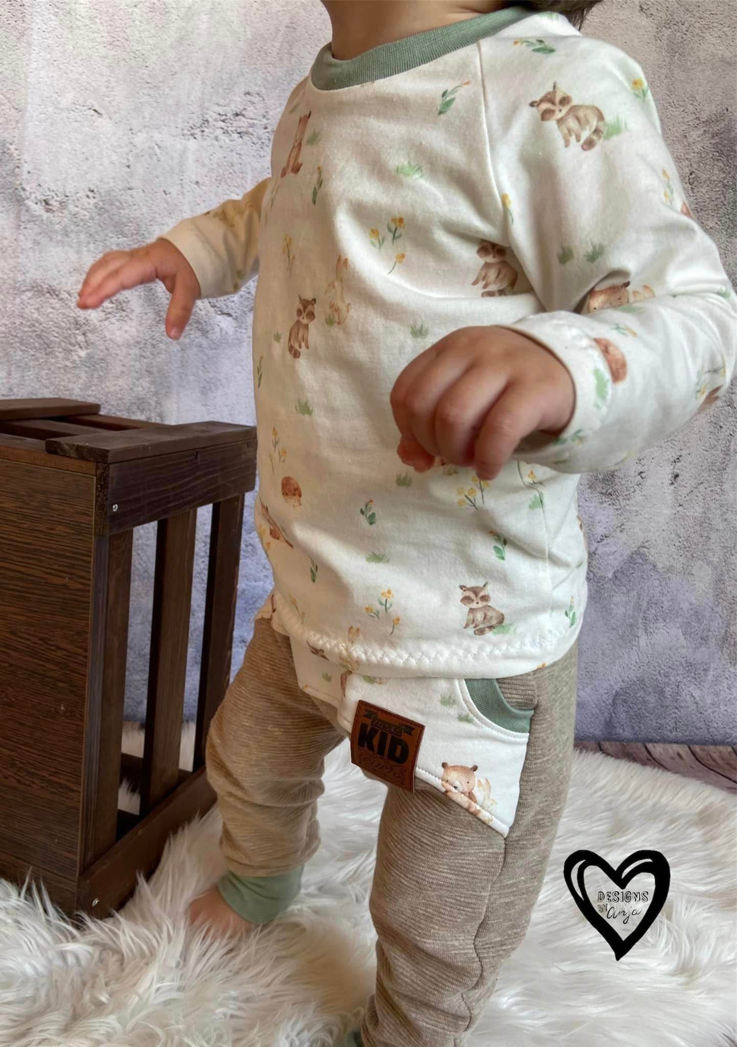 Schnittmuster Shirt-Pulli Baby Größe 50-104 - Sewando