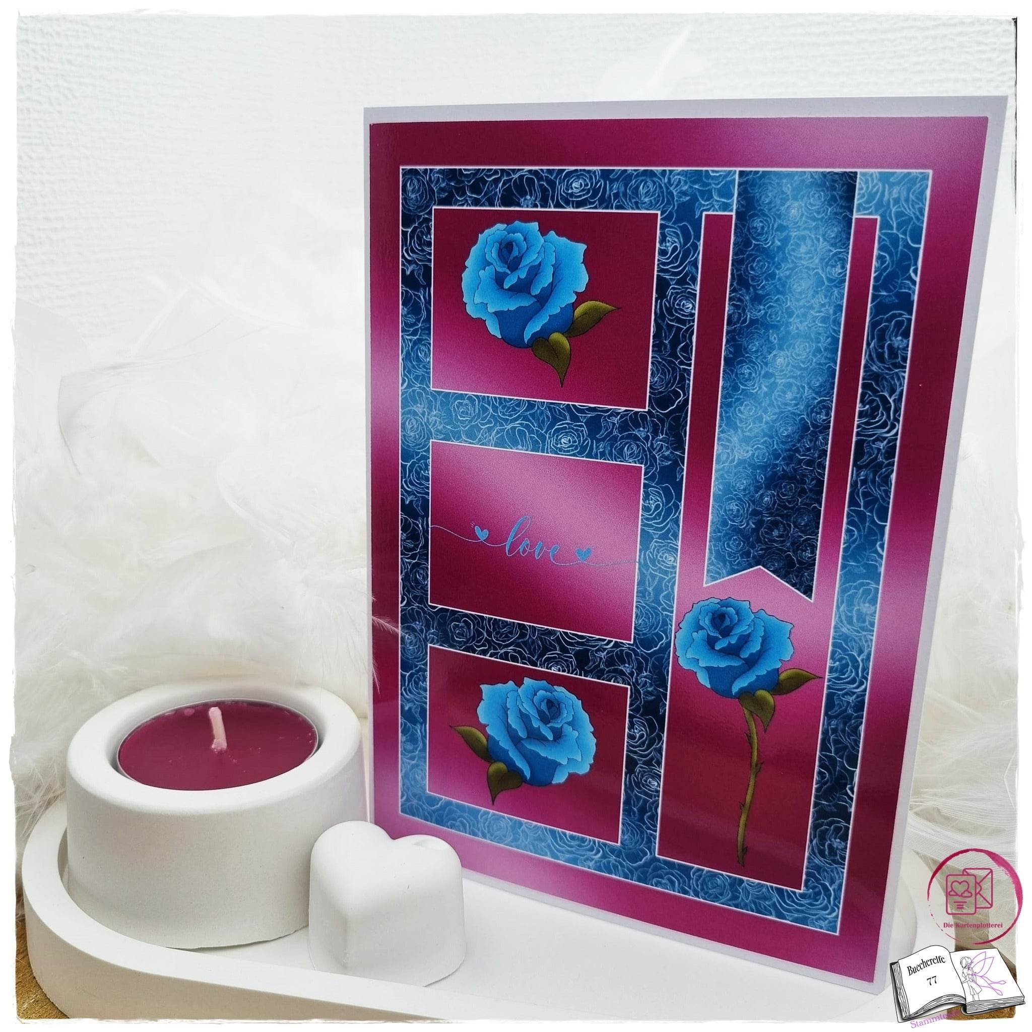 Digiset Rosenbanner Plotterdatei, Sublimation, Digistamp, Digipaper - Sewando