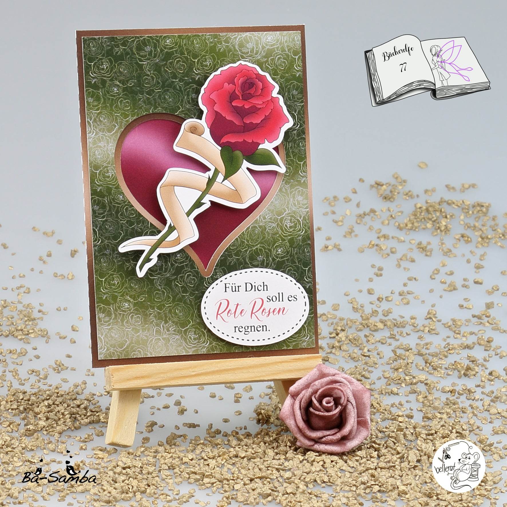 Digiset Rosenbanner Plotterdatei, Sublimation, Digistamp, Digipaper - Sewando